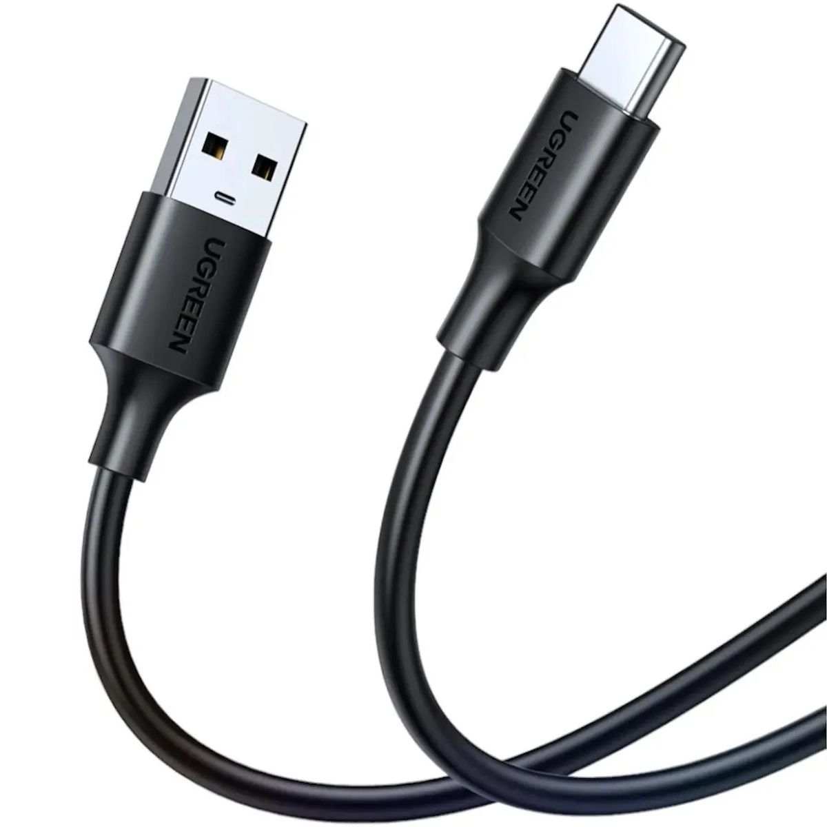 Кабель UGREEN US287 (60116) USB-A 2.0 to USB-C Cable Nickel Plating. Длина 1 м. Цвет: черный