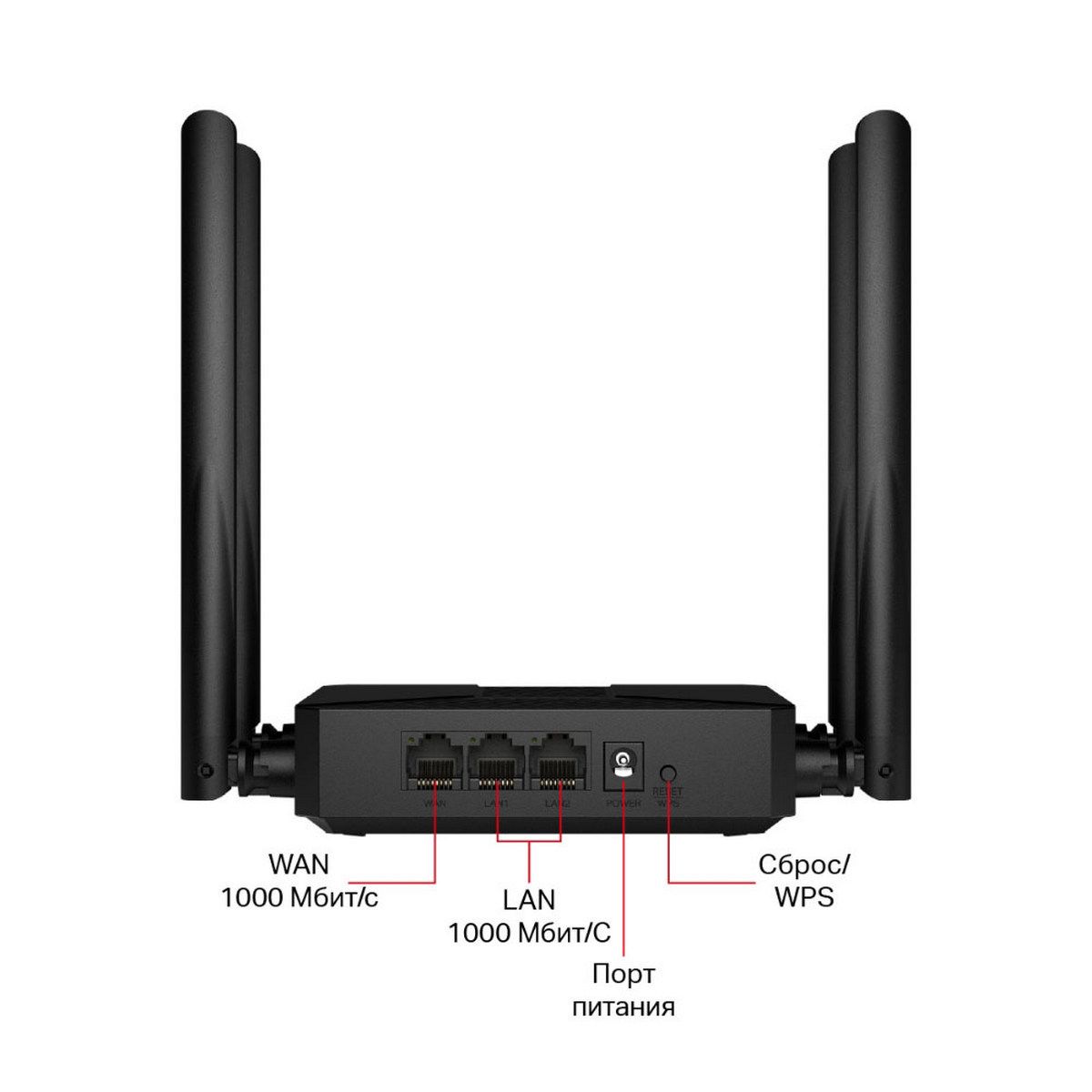 Маршрутизатор Mercusys MR62X AX1500 Wi-Fi 6 Router