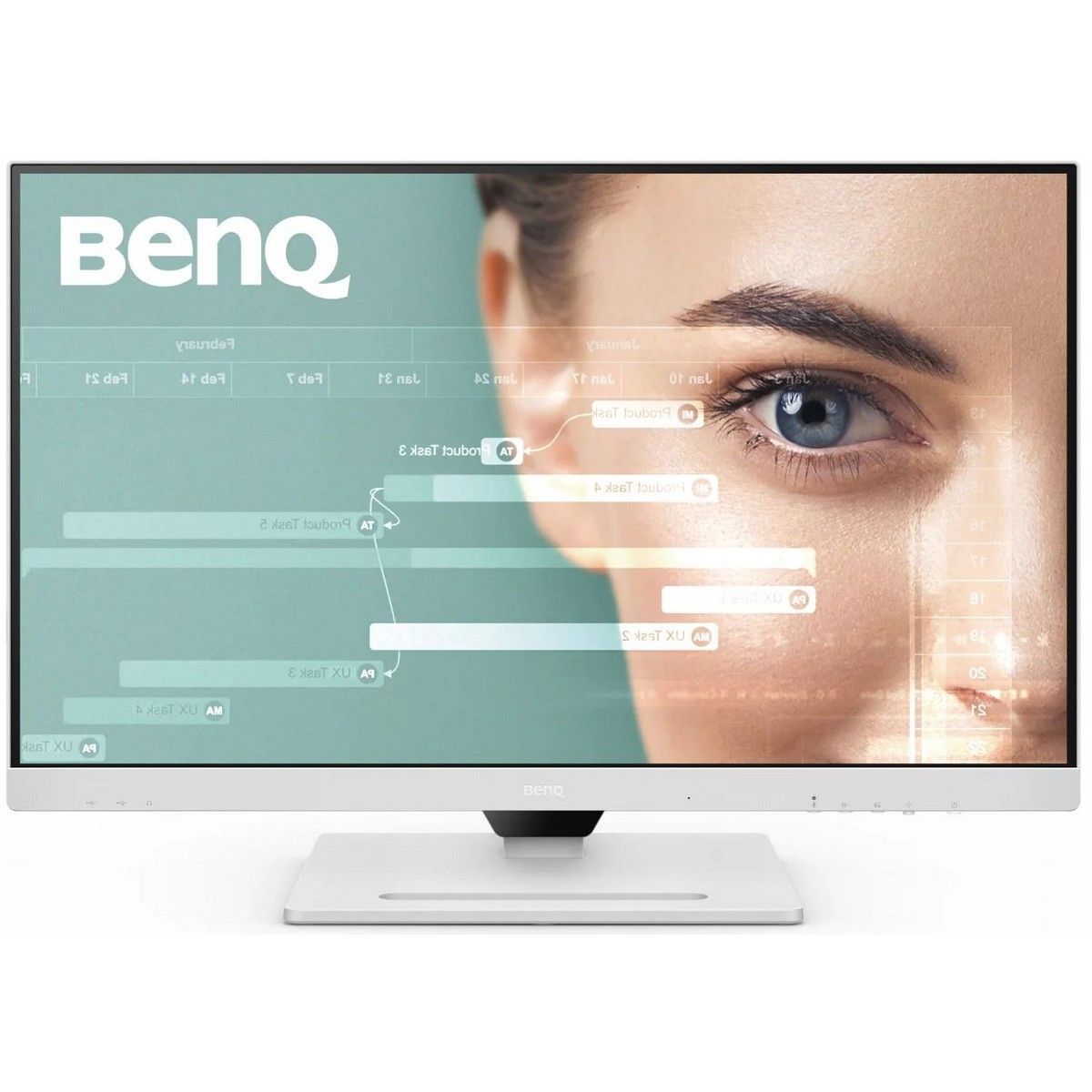 Монитор 27" BenQ GW2790QT White (2560x1440, IPS, 60Hz, 20M:1, 250cd, 5ms, 2*HDMI, DP, USB-C (65W)Speakers, Height adj 110, Pivot, Flicker-free; Low Blue Light, 3Y)