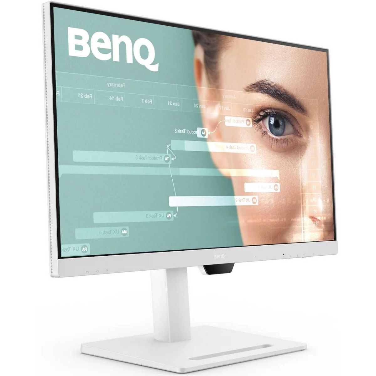 Монитор 27" BenQ GW2790QT White (2560x1440, IPS, 60Hz, 20M:1, 250cd, 5ms, 2*HDMI, DP, USB-C (65W)Speakers, Height adj 110, Pivot, Flicker-free; Low Blue Light, 3Y)