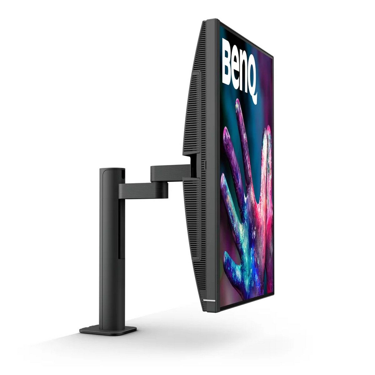 Монитор 27" BenQ PD2705UA с кронштейном, Grey (3840x2160, IPS, 60Hz, 1200:1, 350cd, 5ms, HDMI, DP; 3*USB 3.0, USB C*65W, Thunderbolt 3, Speakers, Height adj 110, Pivot, 100% sRGB, Flicker-free;Low Blue Light, Calibration Report, Table Mounting, 3Y)
