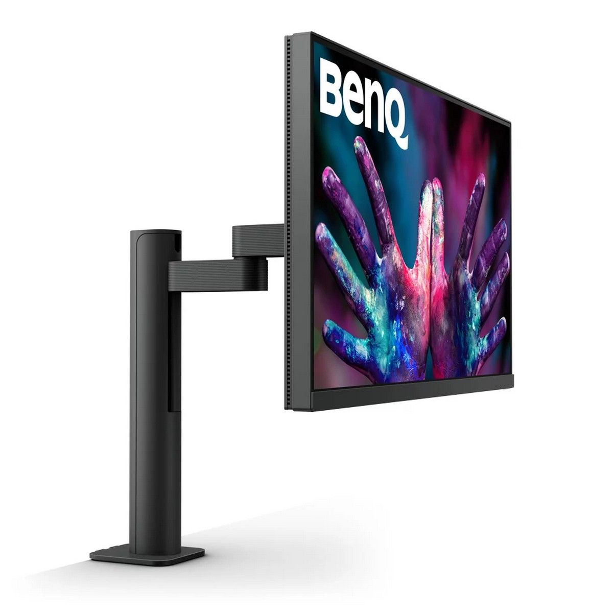 Монитор 27" BenQ PD2705UA с кронштейном, Grey (3840x2160, IPS, 60Hz, 1200:1, 350cd, 5ms, HDMI, DP; 3*USB 3.0, USB C*65W, Thunderbolt 3, Speakers, Height adj 110, Pivot, 100% sRGB, Flicker-free;Low Blue Light, Calibration Report, Table Mounting, 3Y)