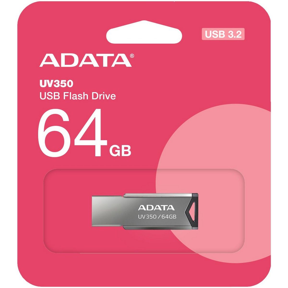 USB накопитель ADATA 64GB UV350 USB 3.2 Gen1 GRAY