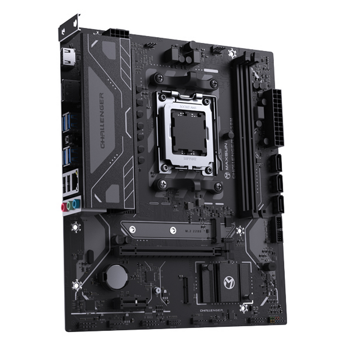 Материнская плата Maxsun MS-Challenger B650M B650, AM5, 2*DDR5, 1*PCIEx16, 1*PCIEx1, 1*M.2, 6*USB3.2Gen1, 4*USB2.0, 3*SATA3.0, 1G, DP, HDMI, M-ATX, RTL