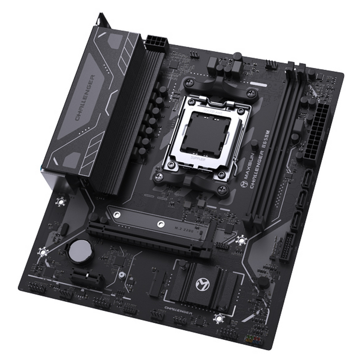 Материнская плата Maxsun MS-Challenger B650M B650, AM5, 2*DDR5, 1*PCIEx16, 1*PCIEx1, 1*M.2, 6*USB3.2Gen1, 4*USB2.0, 3*SATA3.0, 1G, DP, HDMI, M-ATX, RTL