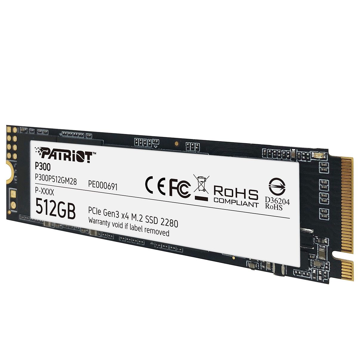 Твердотельный накопитель Patriot SSD PCIe 3.0 x4 512GB P300P512GM28 P300 M.2 2280