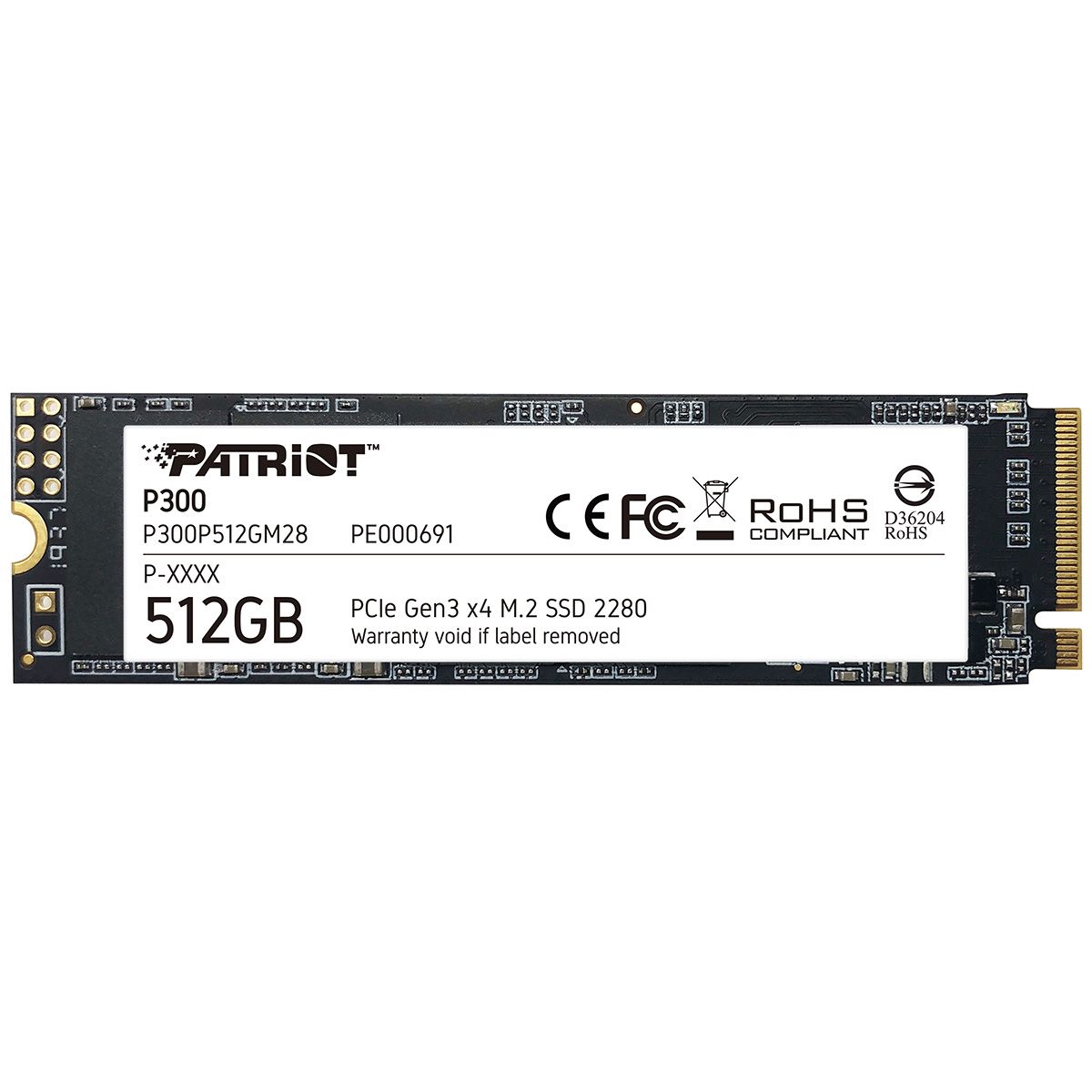 Твердотельный накопитель Patriot SSD PCIe 3.0 x4 512GB P300P512GM28 P300 M.2 2280