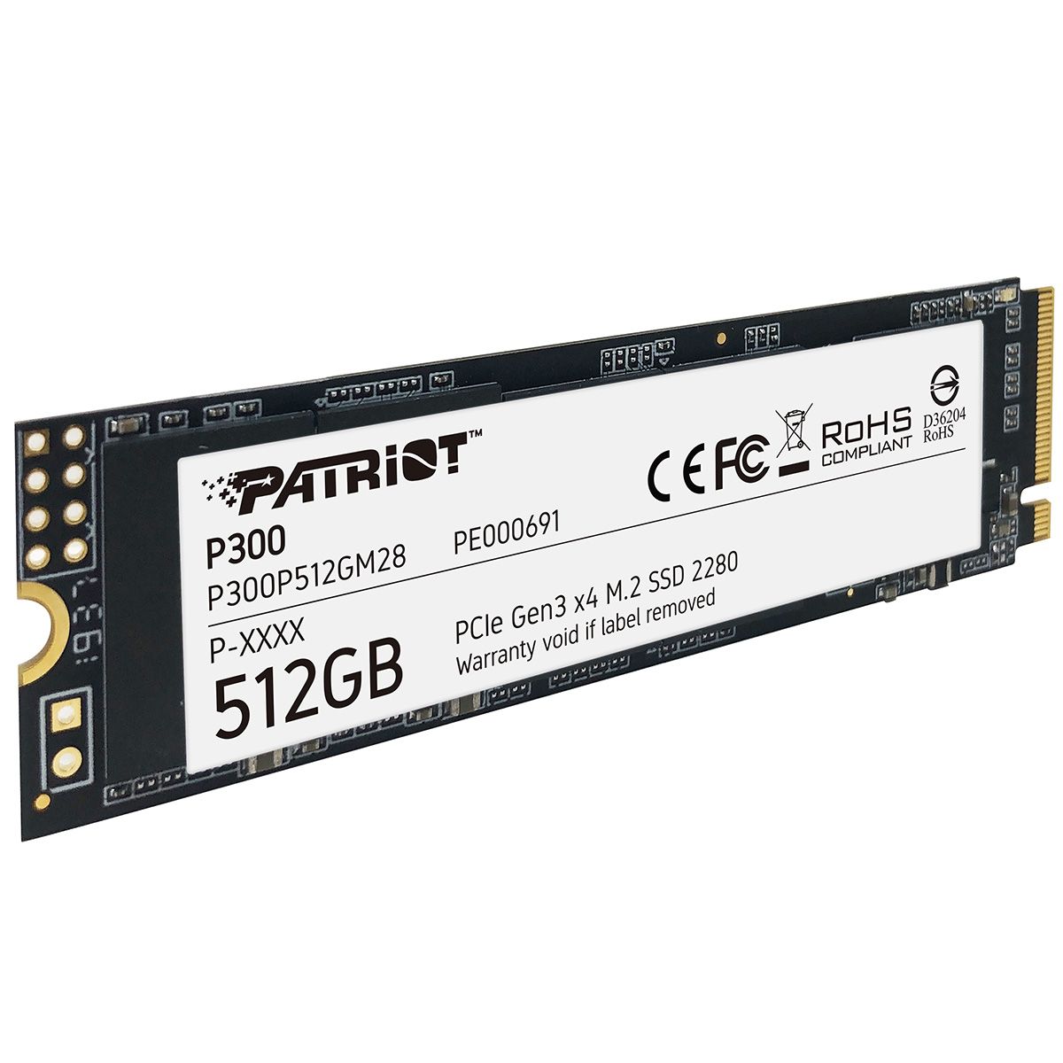 Твердотельный накопитель Patriot SSD PCIe 3.0 x4 512GB P300P512GM28 P300 M.2 2280