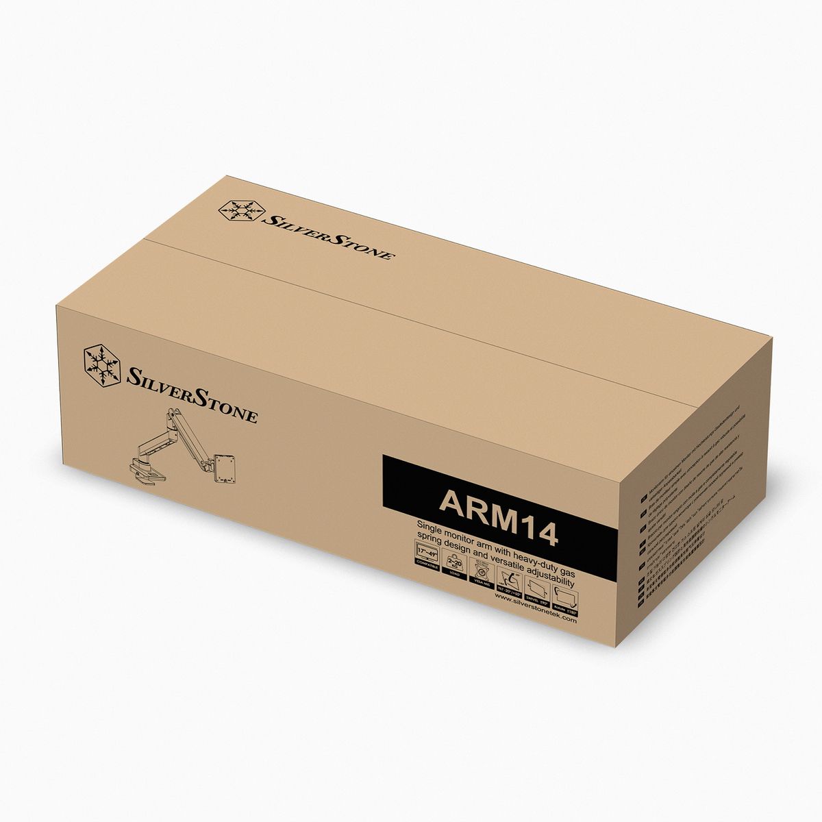Подставка настольная Silverstone SST-ARM14B (G56ARM14B000020)