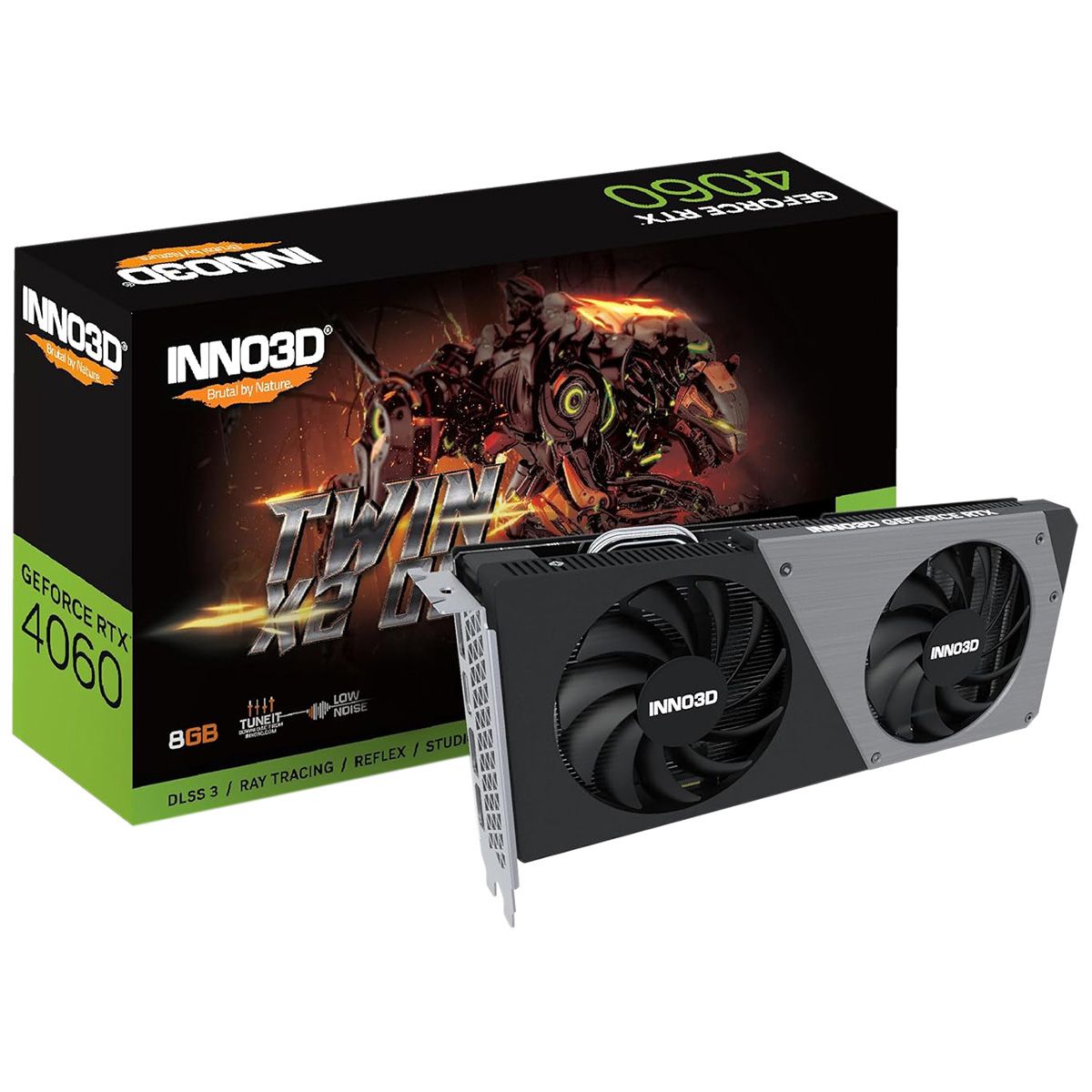 Видеокарта INNO3D RTX4060 TWIN X2 8GB GDDR6 128-bit DPx3 HDMI 2FAN RTL