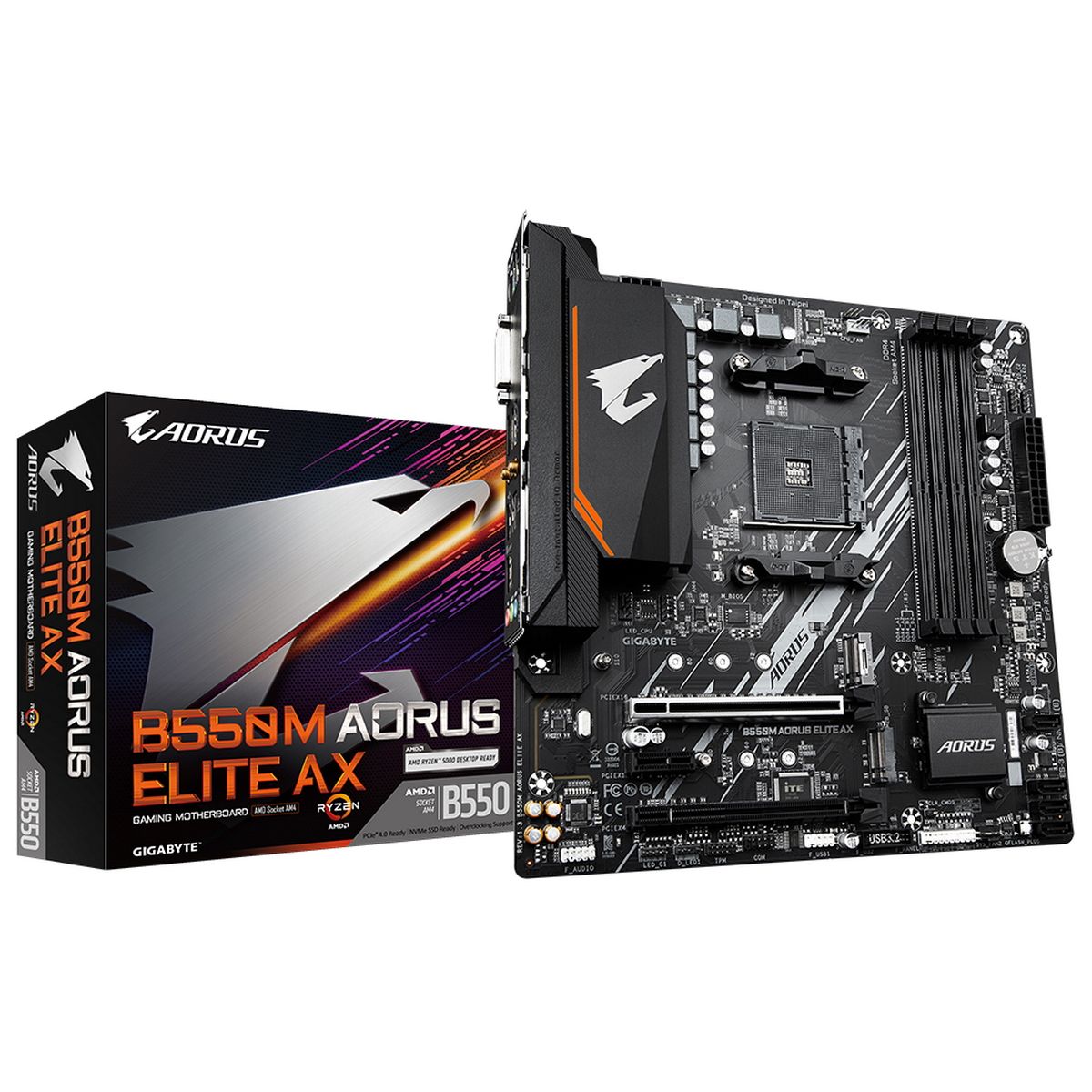 Материнская плата Gigabyte B550M AORUS ELITE AX, RTL