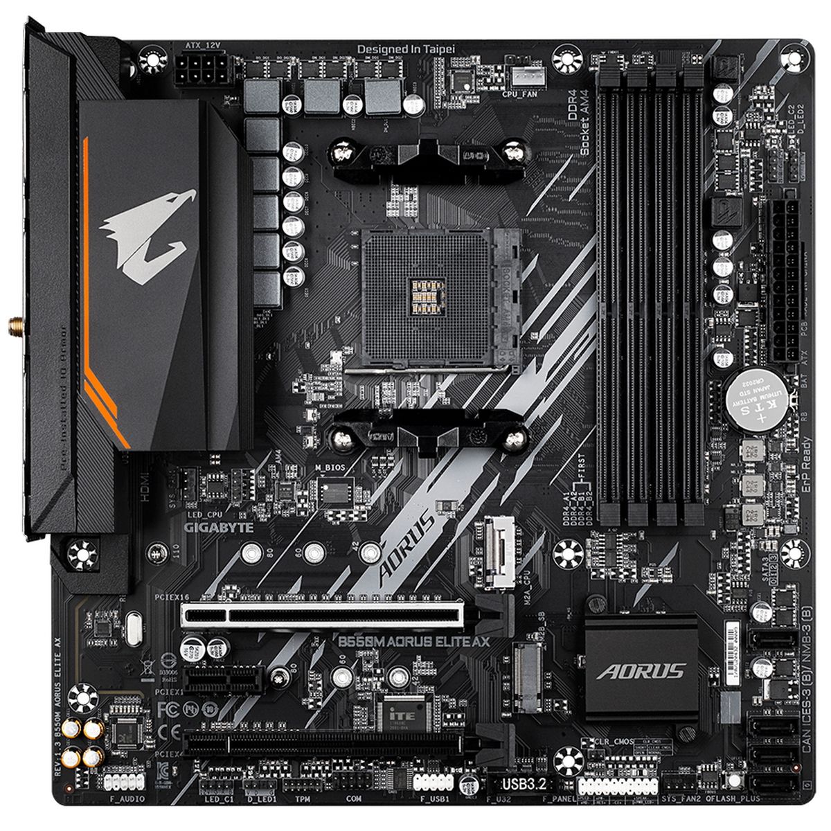 Материнская плата Gigabyte B550M AORUS ELITE AX, RTL с доставкой