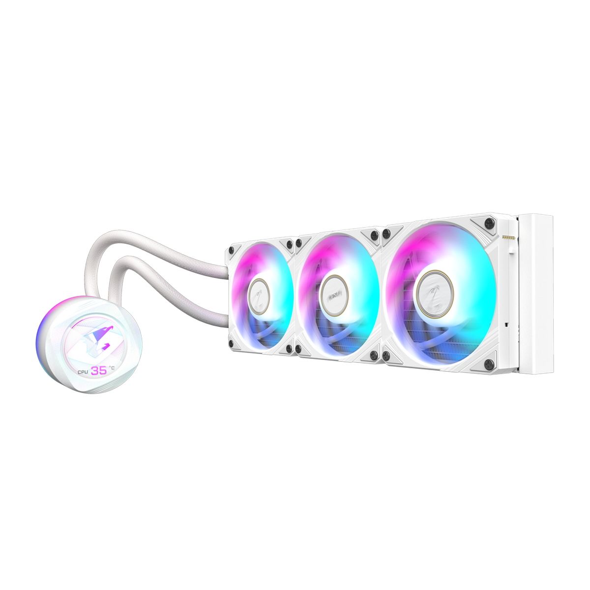 Жидкостная система охлаждения Gigabyte AORUS WATERFORCE X II 360I White, 3 x 120mm ARGB Fan, sTR5, RTL (9JAWTX2360I-00-10)