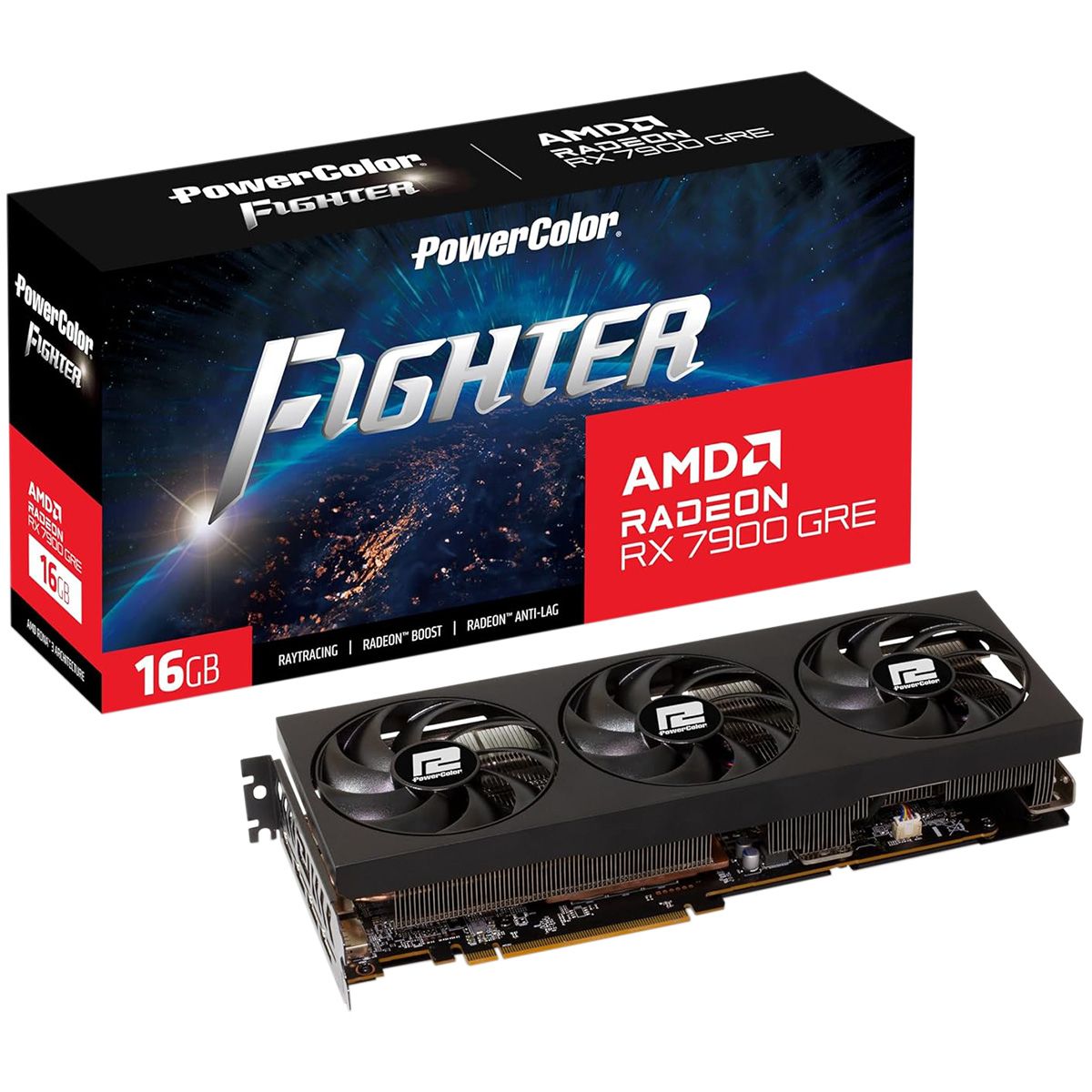Видеокарта PowerColor RX7900GRE Fighter 16GB GDDR6 256bit 3xDP HDMI 3FAN RTL