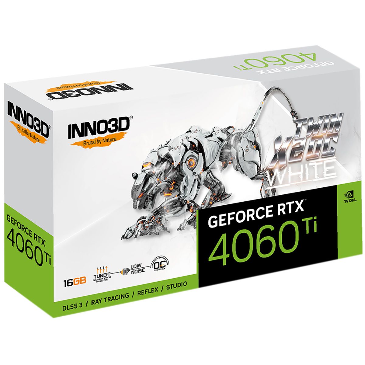 Видеокарта INNO3D RTX4060Ti 16GB TWIN X2 OC WHITE GDDR6 128-bit DPx3 HDMI 2FAN RTL