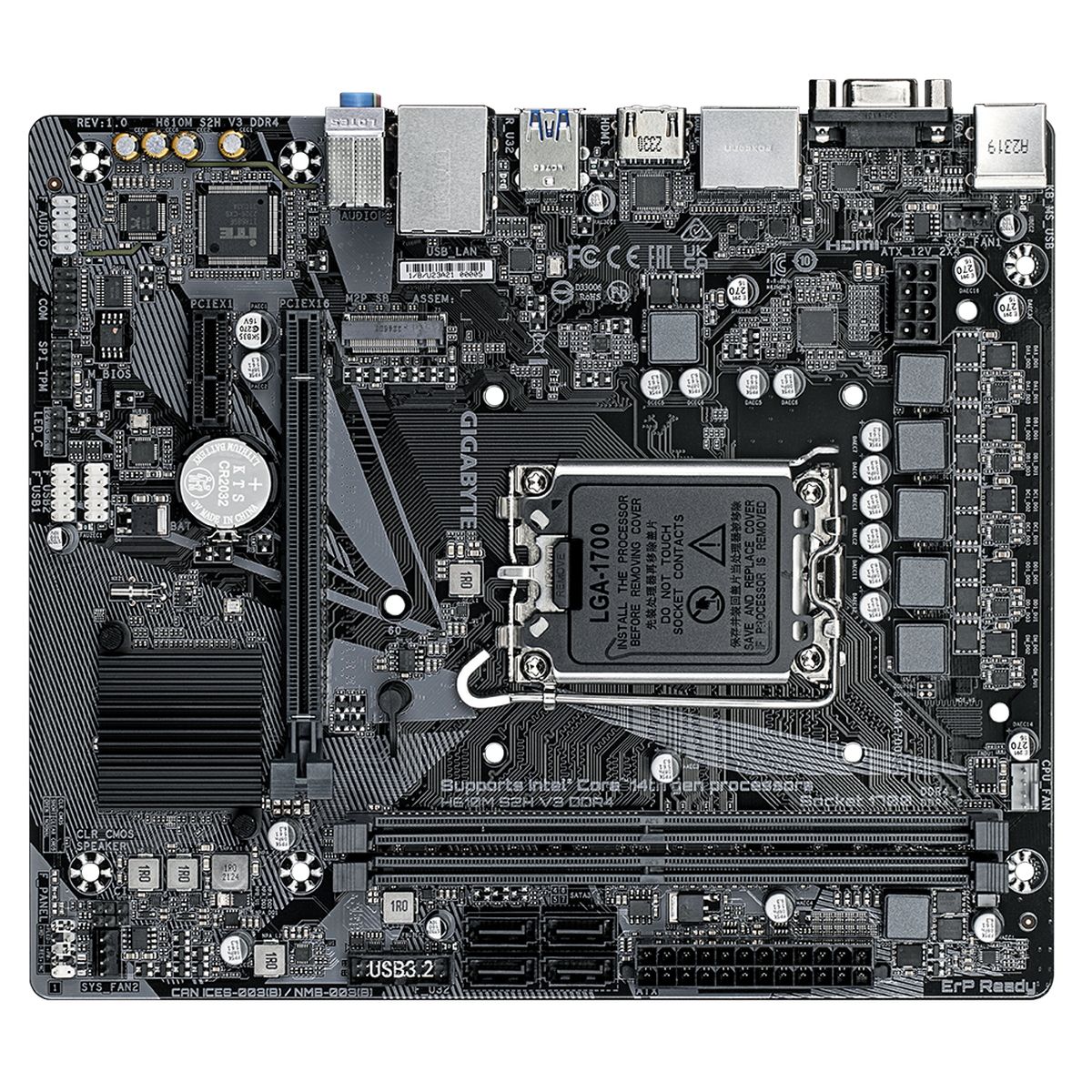Материнская плата Gigabyte H610M S2H V3 DDR4, RTL
