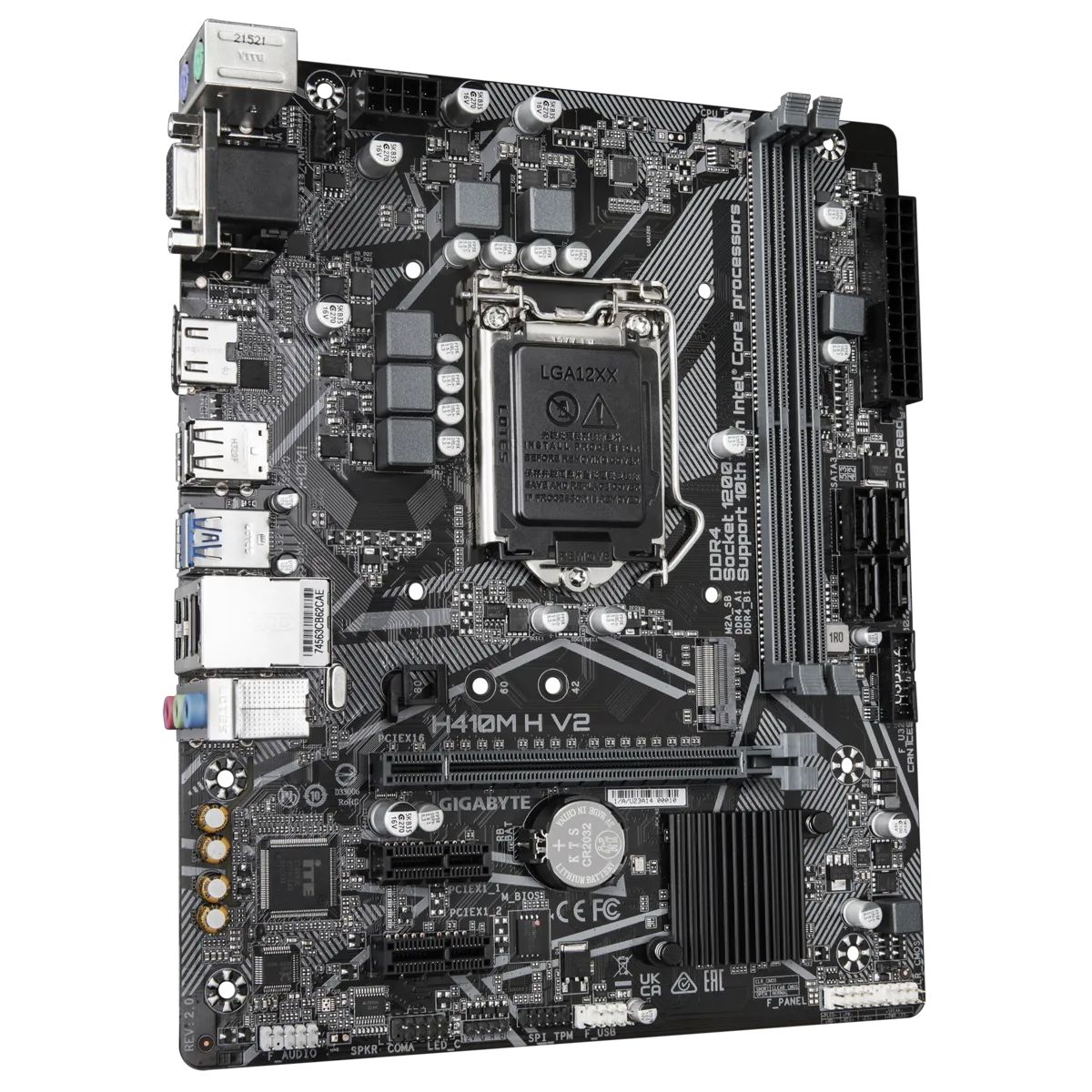 Материнская плата Gigabyte H410M H V2 2.0, RTL