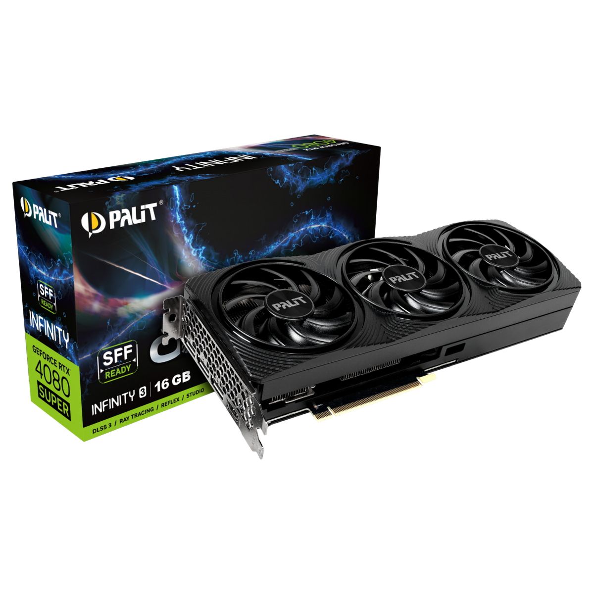 Видеокарта Palit RTX4080 SUPER INFINITY 3 OC 16GB GDDR6X 256bit 3xDP HDMI 3FAN RTL