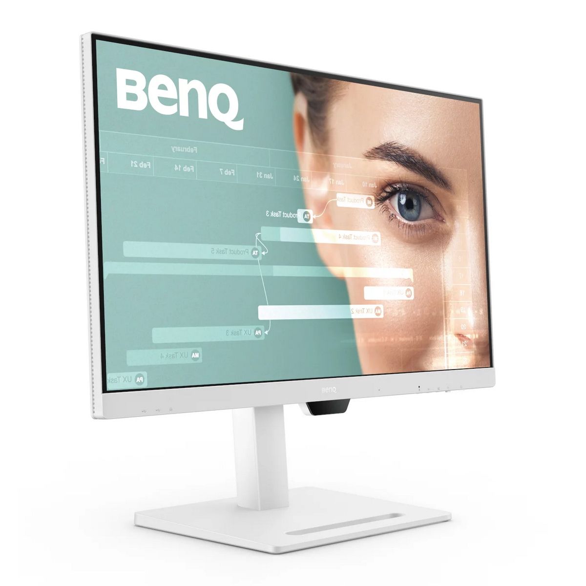 Монитор 31.5" BenQ GW3290QT White (2560x1440, IPS, 75Hz, 20M:1, 350cd, 5ms, HDMI, DP; 3*USB 3.2; USB C*65W, Speakers, Height adj 110, Pivot, 99% sRGB, Flicker-free;Low Blue Light, 3Y)