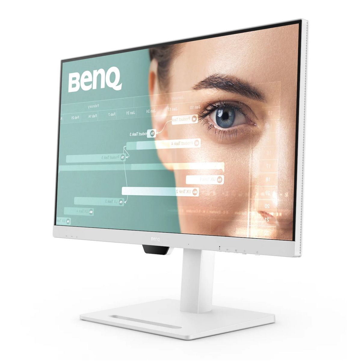 Монитор 31.5" BenQ GW3290QT White (2560x1440, IPS, 75Hz, 20M:1, 350cd, 5ms, HDMI, DP; 3*USB 3.2; USB C*65W, Speakers, Height adj 110, Pivot, 99% sRGB, Flicker-free;Low Blue Light, 3Y)