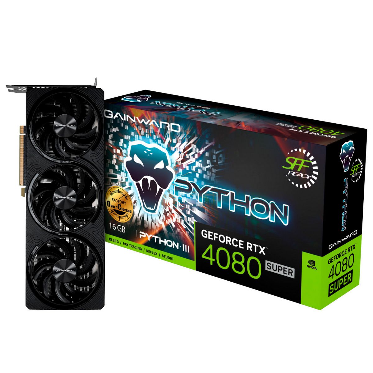 Видеокарта Palit RTX4080 SUPER PYTHON III OC 16GB GDDR6X 256bit 3xDP HDMI 3FAN RTL