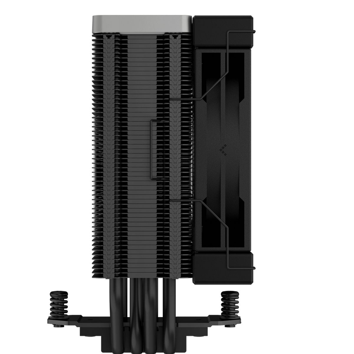 Вентилятор Deepcool AK400 ZERO DARK (Height 155mm, 6mm x 4pcs, Fan 120mm, 500;1850RPM ±10%, < 29 dB(A), 4-pin PWM, TDP 220W, Al+Cu, Screw, Socket AMD AM5/AM4, Intel LGA1700/1200/115x) (727804)