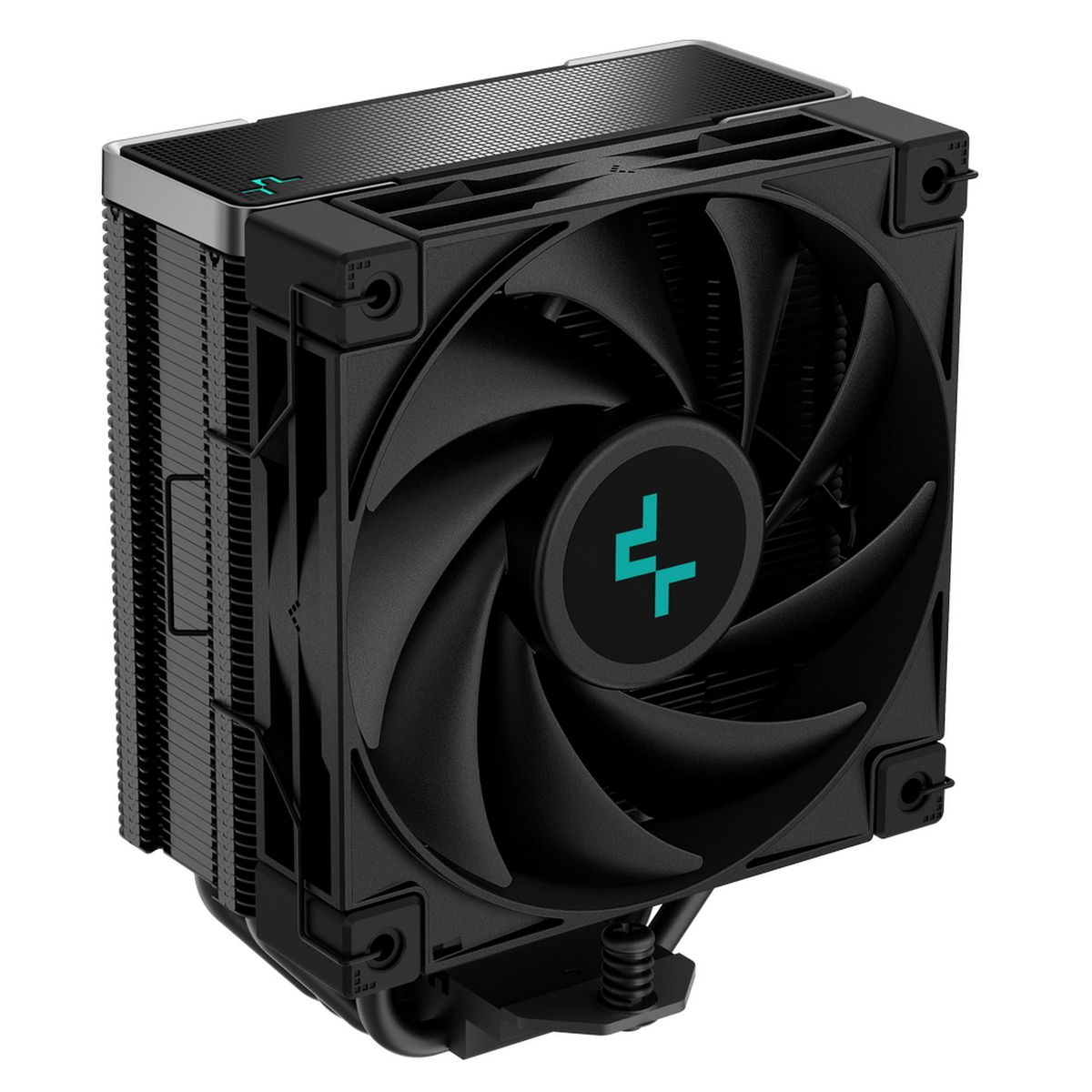 Вентилятор Deepcool AK400 ZERO DARK (Height 155mm, 6mm x 4pcs, Fan 120mm, 500;1850RPM ±10%, < 29 dB(A), 4-pin PWM, TDP 220W, Al+Cu, Screw, Socket AMD AM5/AM4, Intel LGA1700/1200/115x) (727804)