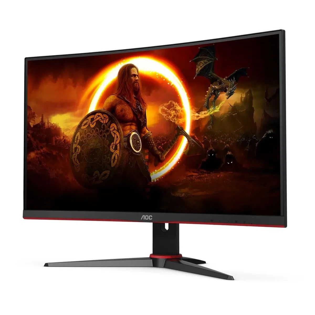 Монитор 27" AOC C27G2E Black-Red (VA, Curved, nonGLARE, 165 Hz, 250 cd/m2, H178°/V178°, 4000:1, 80M:1, 16.7M, 4ms, VGA, 2xHDMI, DP, Tilt, 3Y)