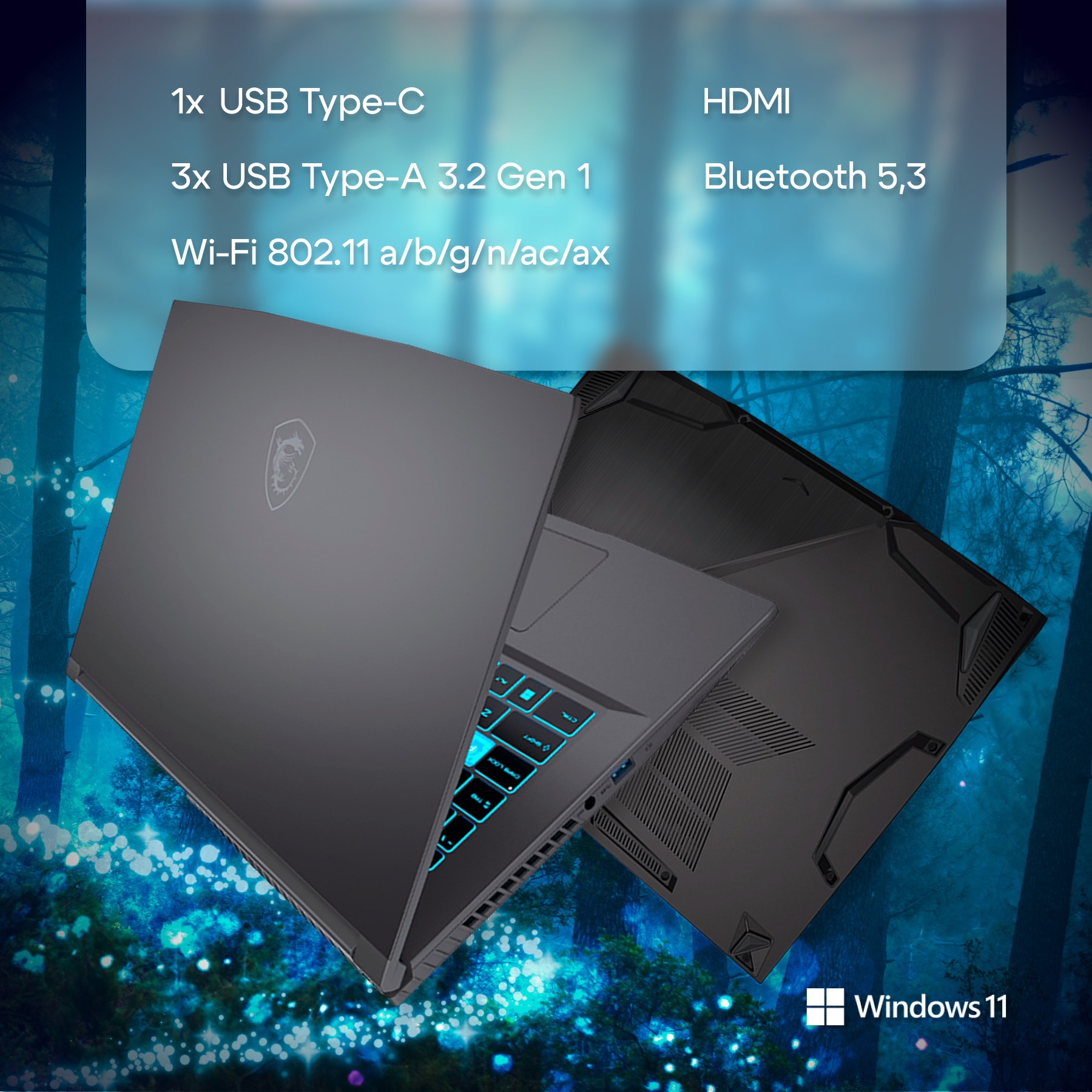 Ноутбук MSI Thin 15 B12VE-1292RU Intel Core i7-12650H/16Gb/SSD512Gb/RTX 4050 6Gb/15.6"/IPS/FHD/144Hz/Win11/grey (9S7-16R831-1292)