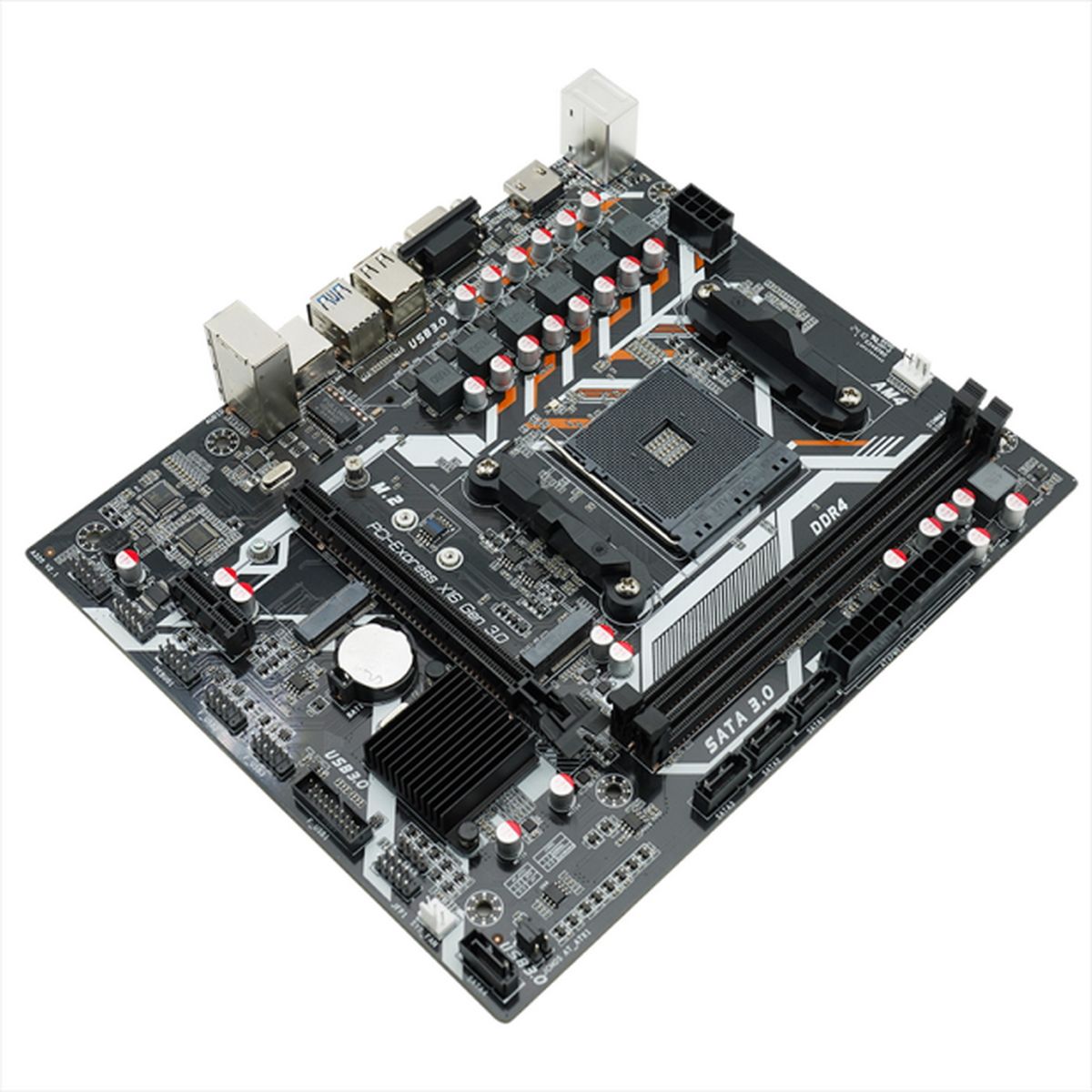 Материнская плата Afox A320D4-MA5-V2 AM4 mATX 2xDDR4 PCIEx16 PCIEx1 M.2 HDMI VGA
