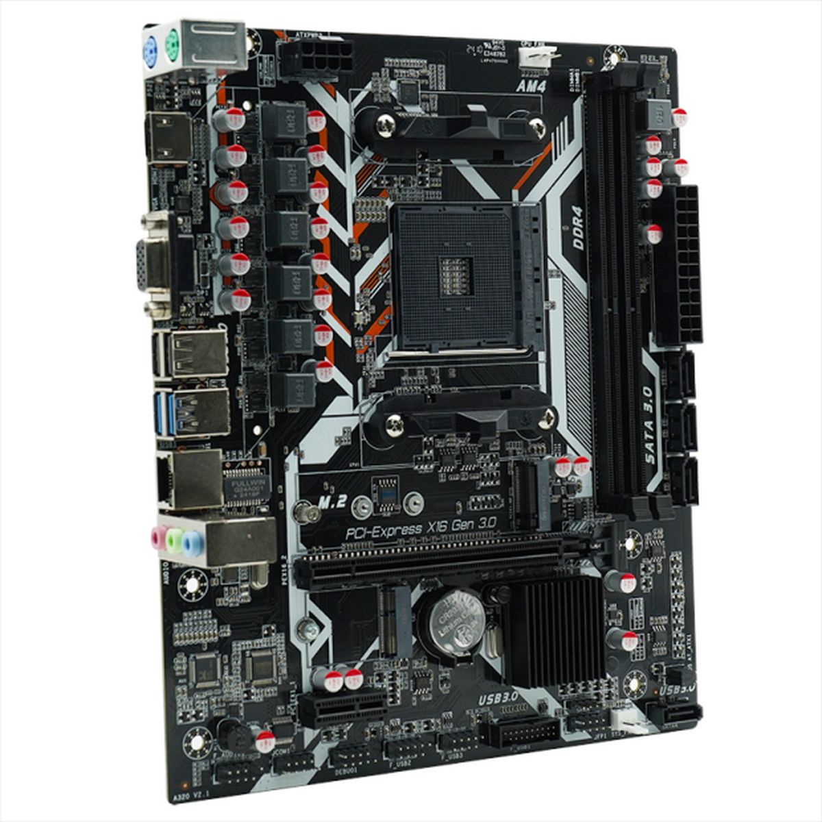 Материнская плата Afox A320D4-MA5-V2 AM4 mATX 2xDDR4 PCIEx16 PCIEx1 M.2 HDMI VGA