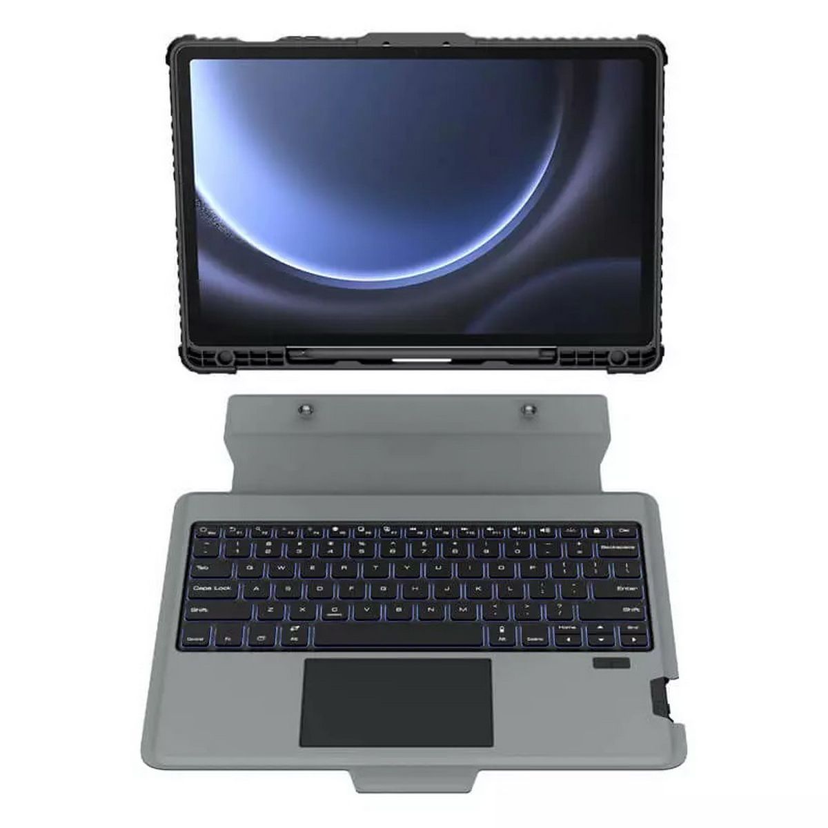 Чехол Bumper Combo Keyboard Case Backlit Version, Black, (Samsung SAM Tab S9 FE+)