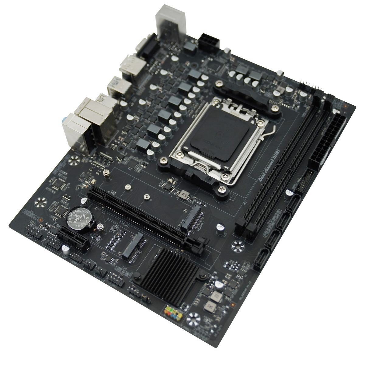 Материнская плата Afox B650D5-MA-V2 AM5 mATX 2xDDR5 PCIEx16 PCIEx1 miniPCI M.2 DP HDMI VGA