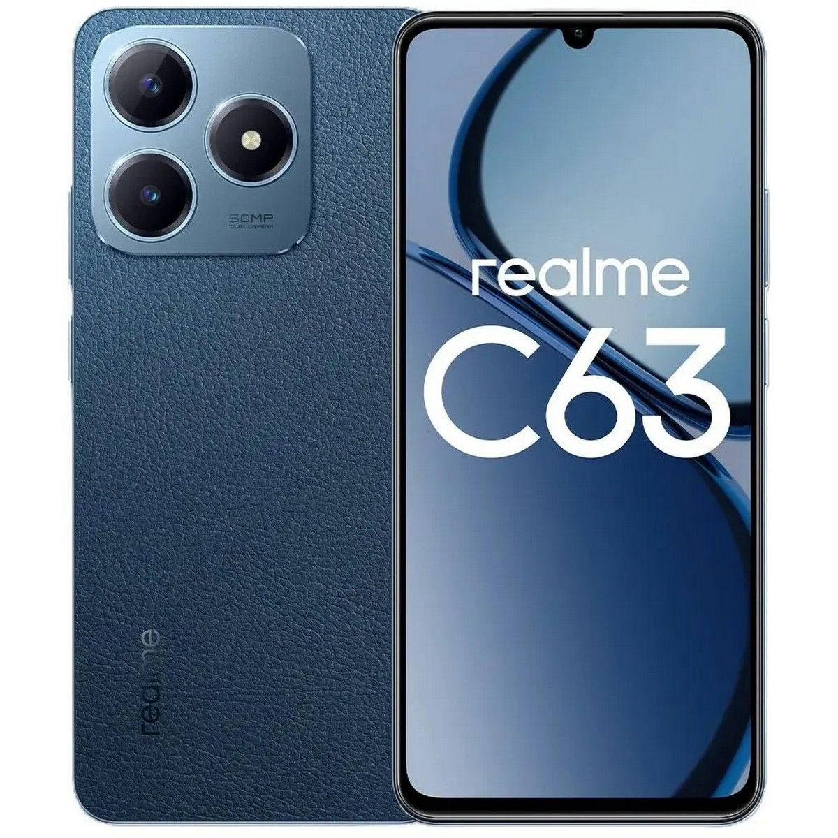 Смартфон Realme C63 RMX3939 256Gb 8Gb синий 3G 4G 2Sim 6.74" IPS 720x1600 And14 50Mpix 802.11 a/b/g/ 6941764434004