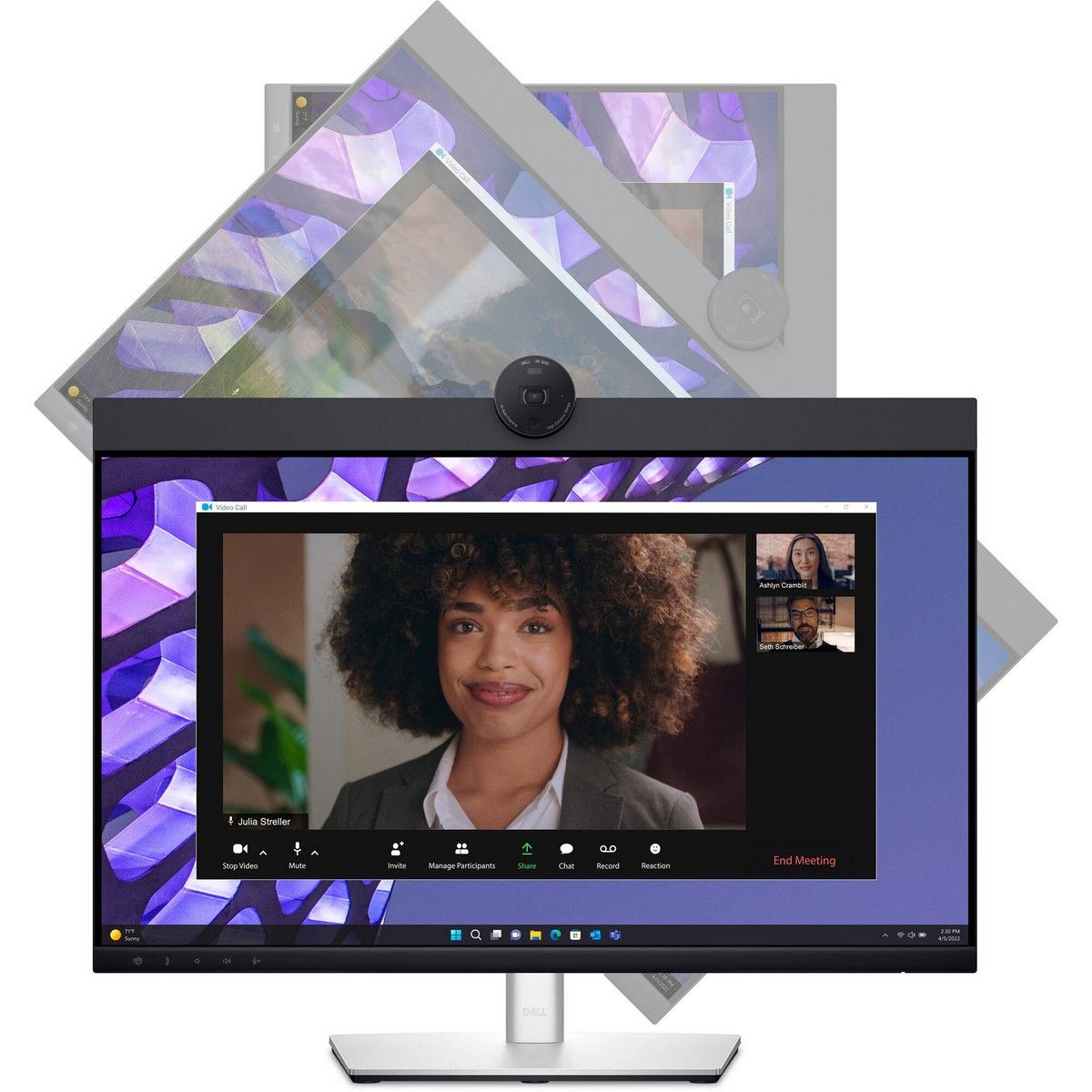 Монитор 23.8" DELL P2424HEB Black (IPS LED 16:9 HDMI M/M Cam матовый HAS Piv 250 кд/м2 178/178 1920x1080 60 Гц DP FHD USB)