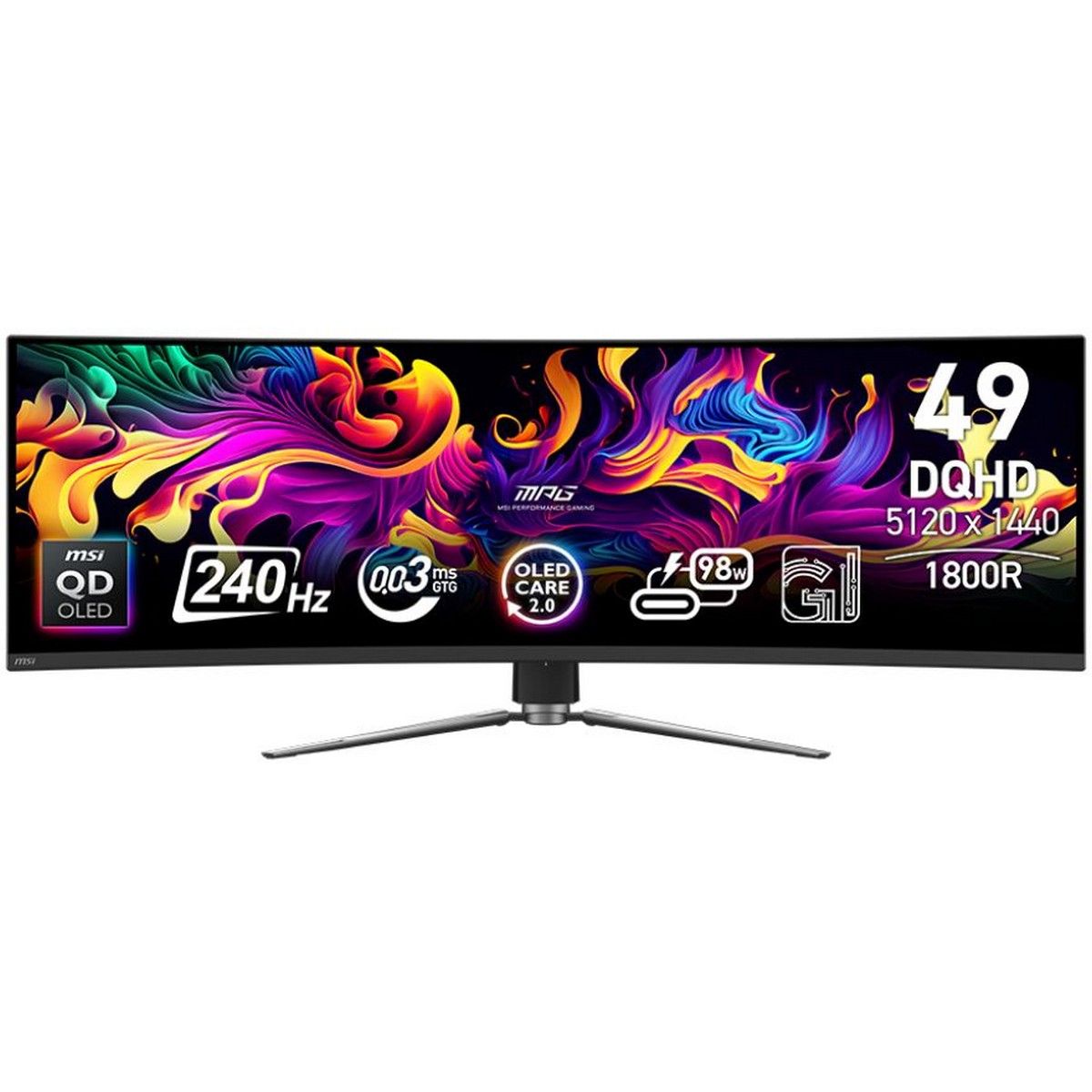 Монитор 49" MSI MPG 491CQPX QD-OLED Black