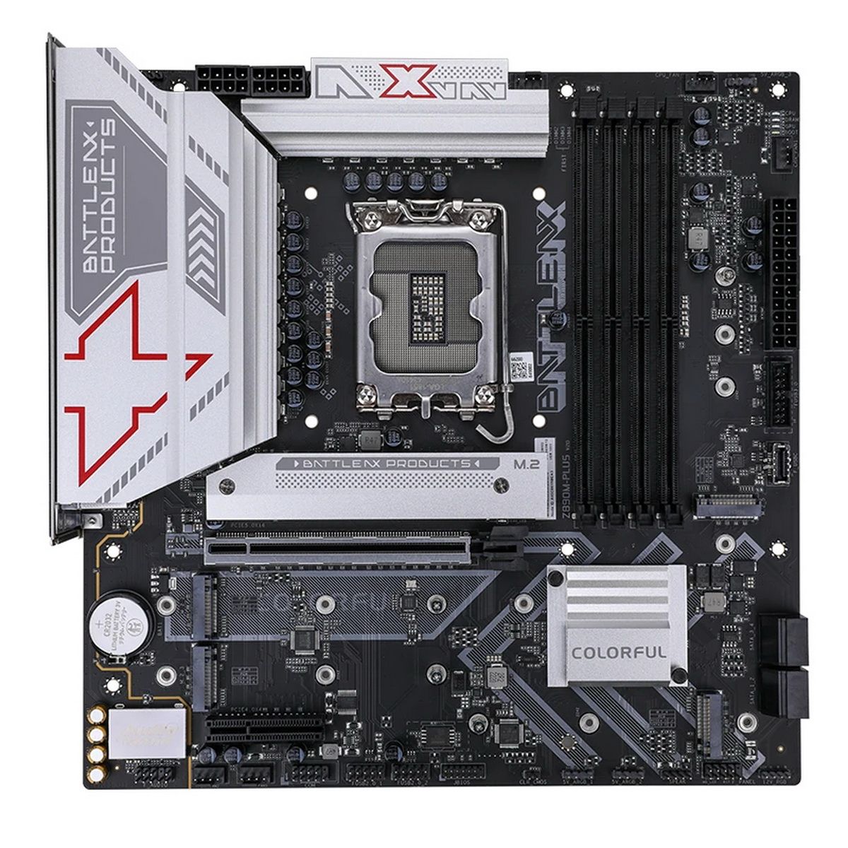 Материнская плата Colorful BATTLE-AX Z890M-PLUS V20 Z890, LGA1851, 4*DDR5, 1*PCIEx16, 1*PCIEx4, 5*M.2, 3*TypeC, 2*USB3.2Gen2, 6*USB3.2Gen1, 4*USB2.0, 4*SATA3.0, 2.5G, DP, HDMI, M-ATX, RTL