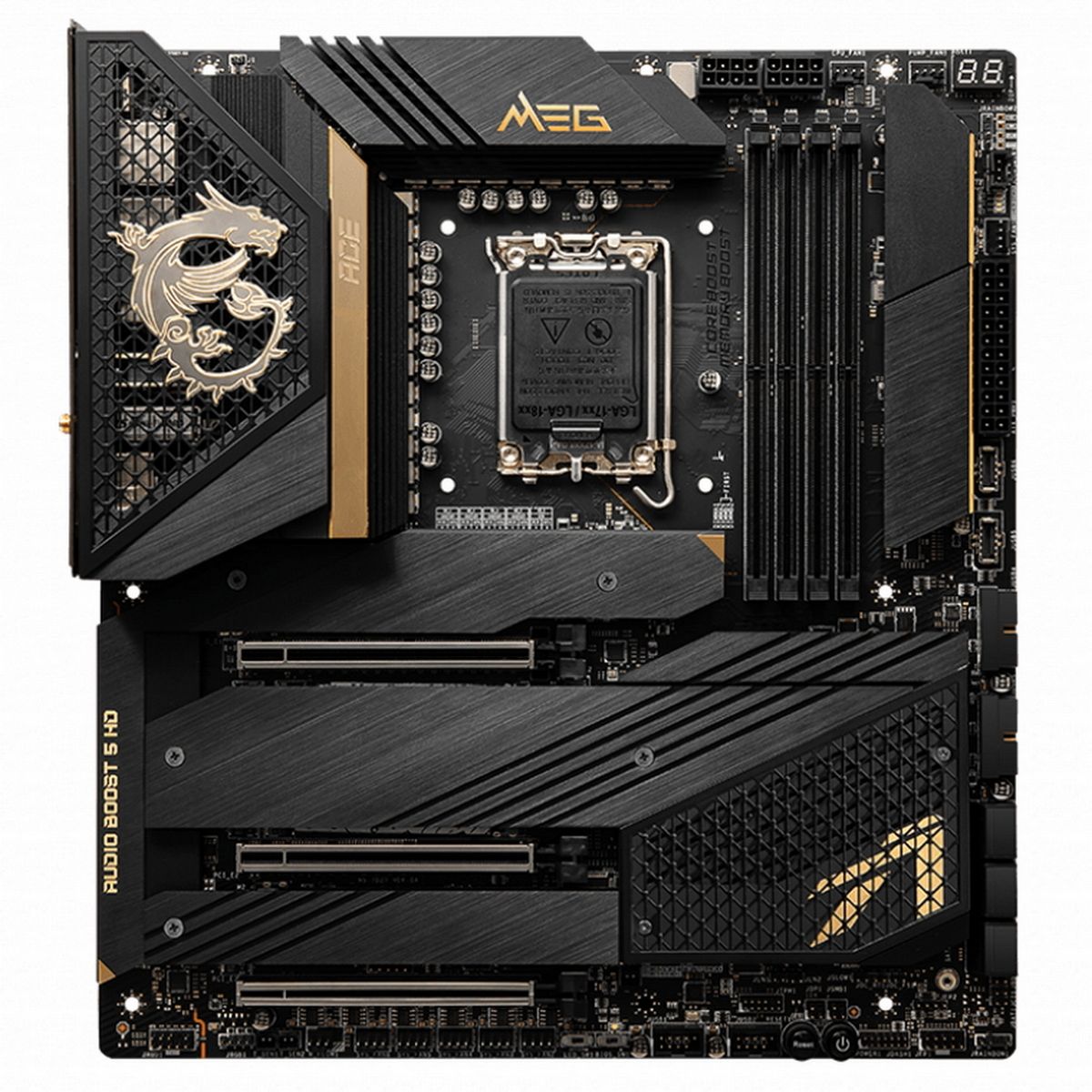 Материнская плата MSI MEG Z690 ACE, LGA1700, 4*DDR5, 3*PCIEx16, 5*M.2, 3*TypeC, 7*USB3.2Gen2, 4*USB3.2Gen1, 4*USB2.0, 6*SATA3.0, 2*2.5G, 2*THUNDERBOLT4, 2*miniDP, E-ATX, RTL