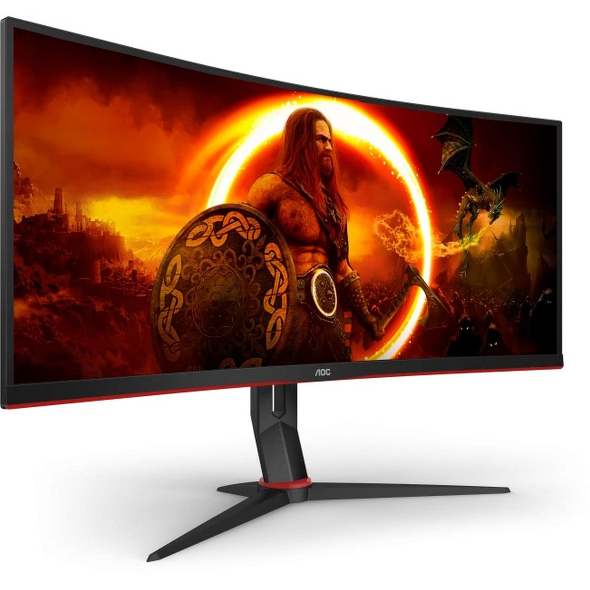Монитор 34" AOC CU34G2XP Black (VA, изогнутый, 3440x1440, 180Hz, 1 ms, 178°/178°, 80M:1, +2xHDMI 2.0, +2xDisplayPort 1.4, +4xUSB 3.0, +MM, +регулировка по высоте)