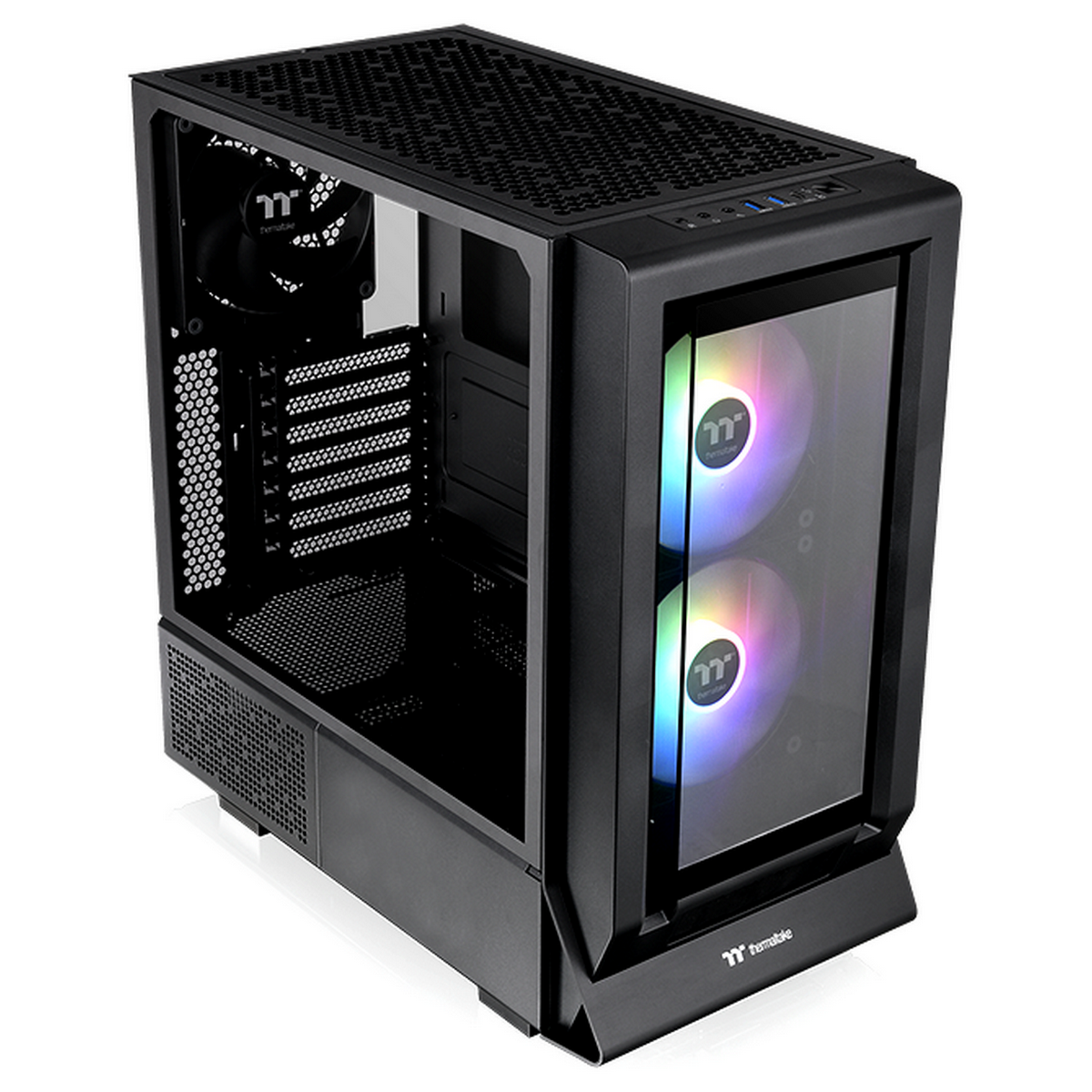 Корпус Thermaltake CA-1Z3-00M1WN-00 Win/SPCC/Tempered Glass*2/CT140 ARGB Fan*2/CT140 Fan*1/Mesh & TG Front Panel Brown Box/With Screen Metal Panel
