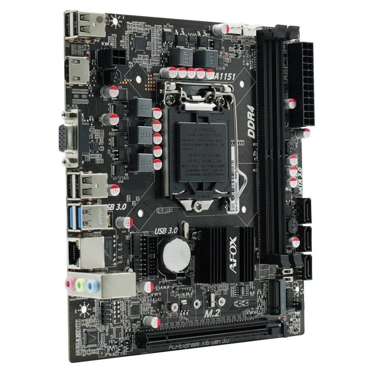 Материнская плата Afox OEM IH110D4-MA5-V2 LGA1151 mATX 2xDDR4 PCIEx16 PCIEx1 M.2 HDMI VGA oem