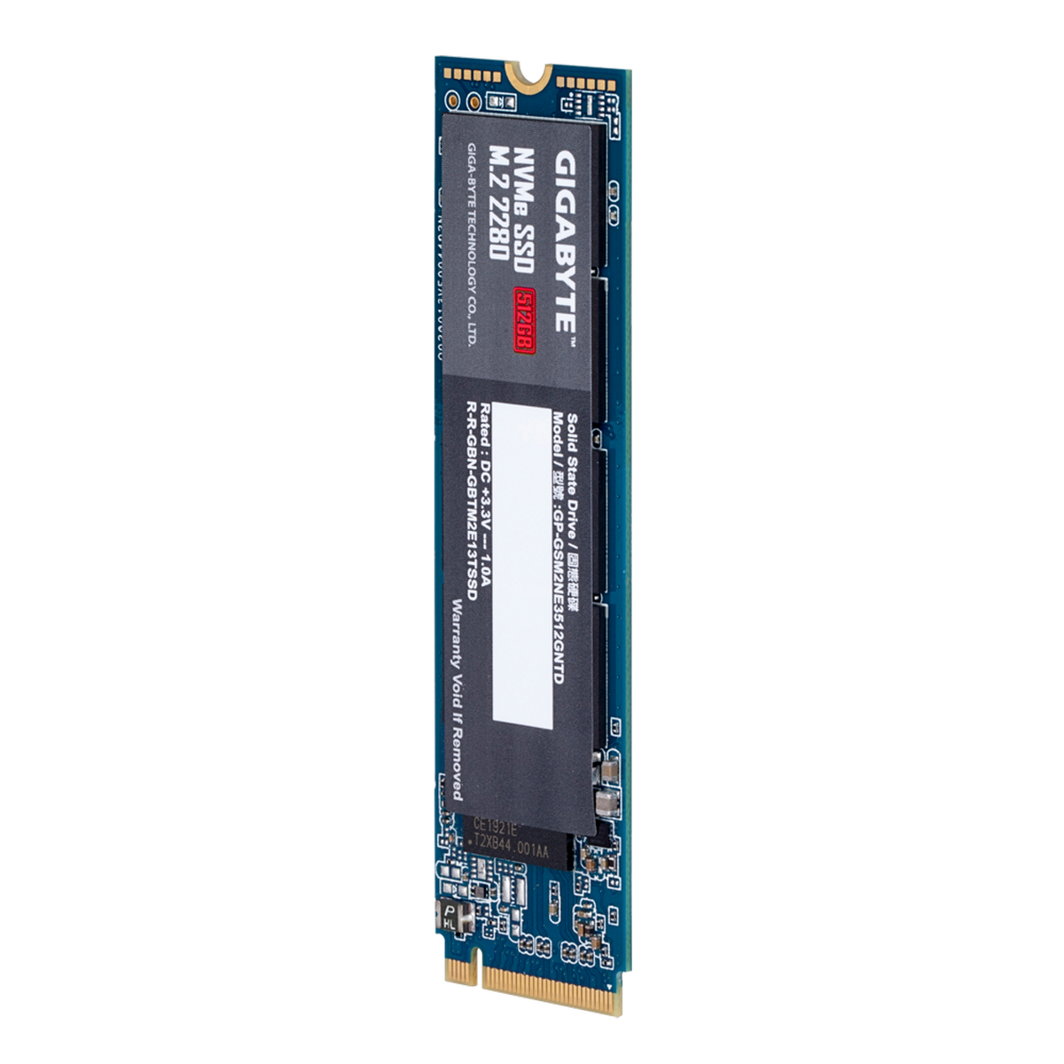 Твердотельный накопитель SSD Gigabyte 512GB M.2 2280 GP-GSM2NE3512GNTD Client PCIe Gen3x4 with NVMe, 1700/1550, IOPS 270/340K, MTBF 1.5M, 3D TLC, 800TBW, NVMe 1.3, RTL {50} (806880)