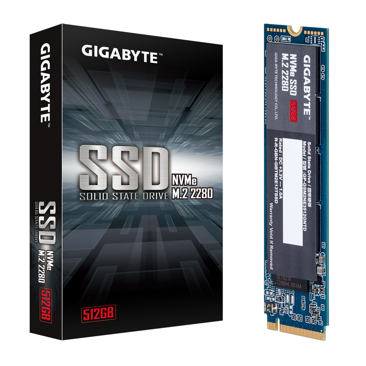 Твердотельный накопитель SSD Gigabyte 512GB M.2 2280 GP-GSM2NE3512GNTD Client PCIe Gen3x4 with NVMe, 1700/1550, IOPS 270/340K, MTBF 1.5M, 3D TLC, 800TBW, NVMe 1.3, RTL {50} (806880)