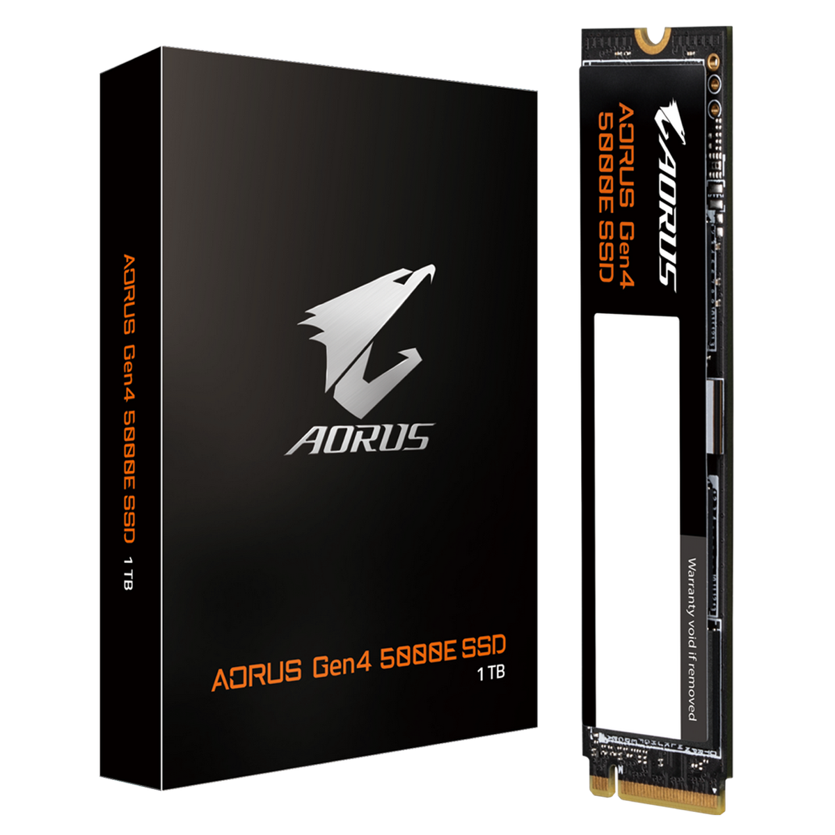 Твердотельный накопитель SSD Gigabyte 1TB M.2 2280 AORUS Gen4 5000E AG450E1024-G PCI-Express 4.0x4, NVMe 1.4, 3D TLC NAND Flash, MTBF 1.5