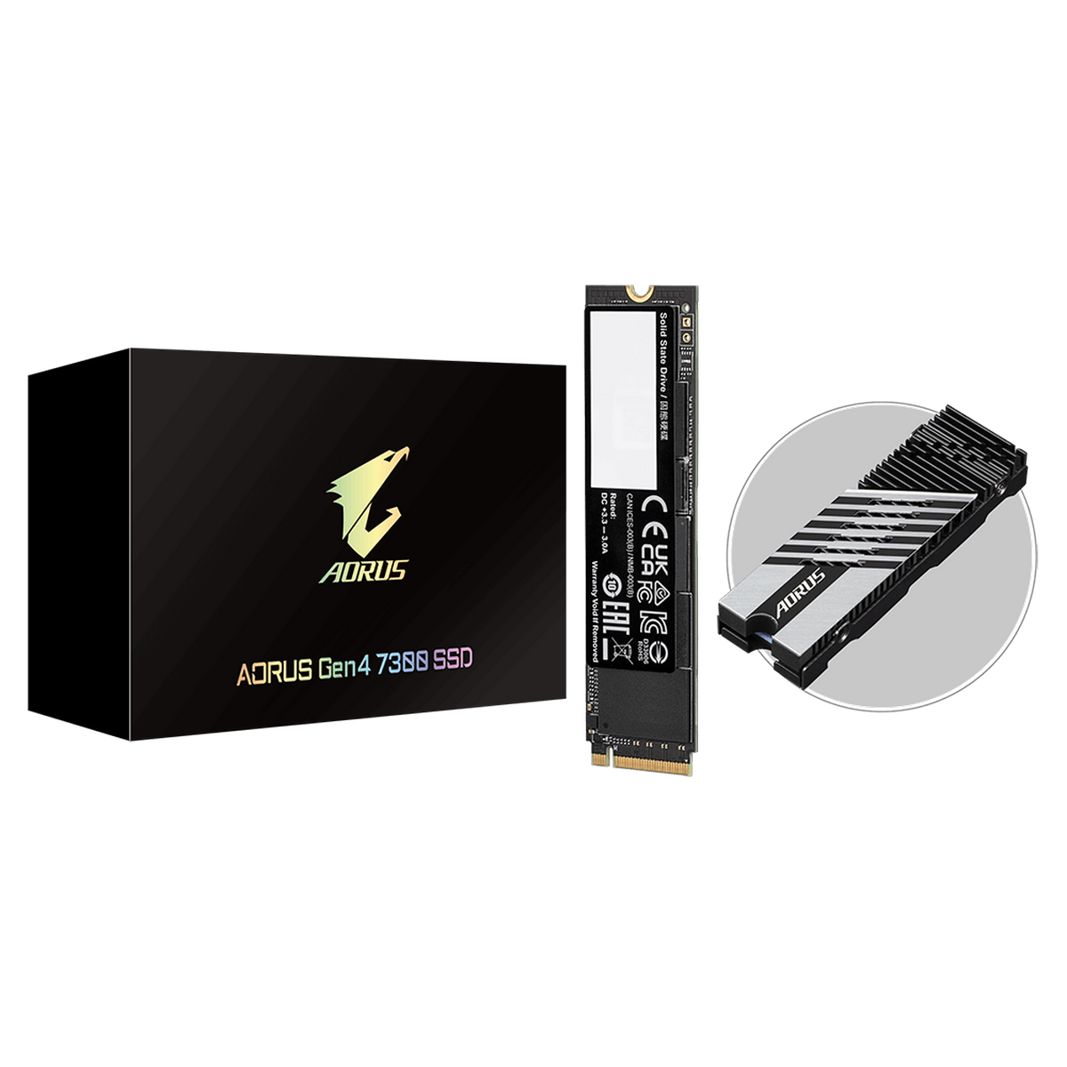 Твердотельный накопитель SSD Gigabyte AORUS 2TB M.2 2280 AG4732TB Client PCI-Express 4.0 x4, NVMe 1.4 7300/6850 RTL