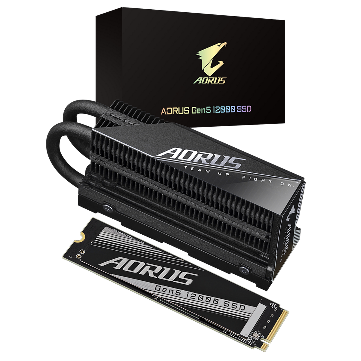 Твердотельный накопитель SSD Gigabyte 2TB M.2 2280 AORUS Gen5 12000 AG512K2TB PCI-Express 5.0x4, NVMe 2.0, 3D TLC NAND Flash