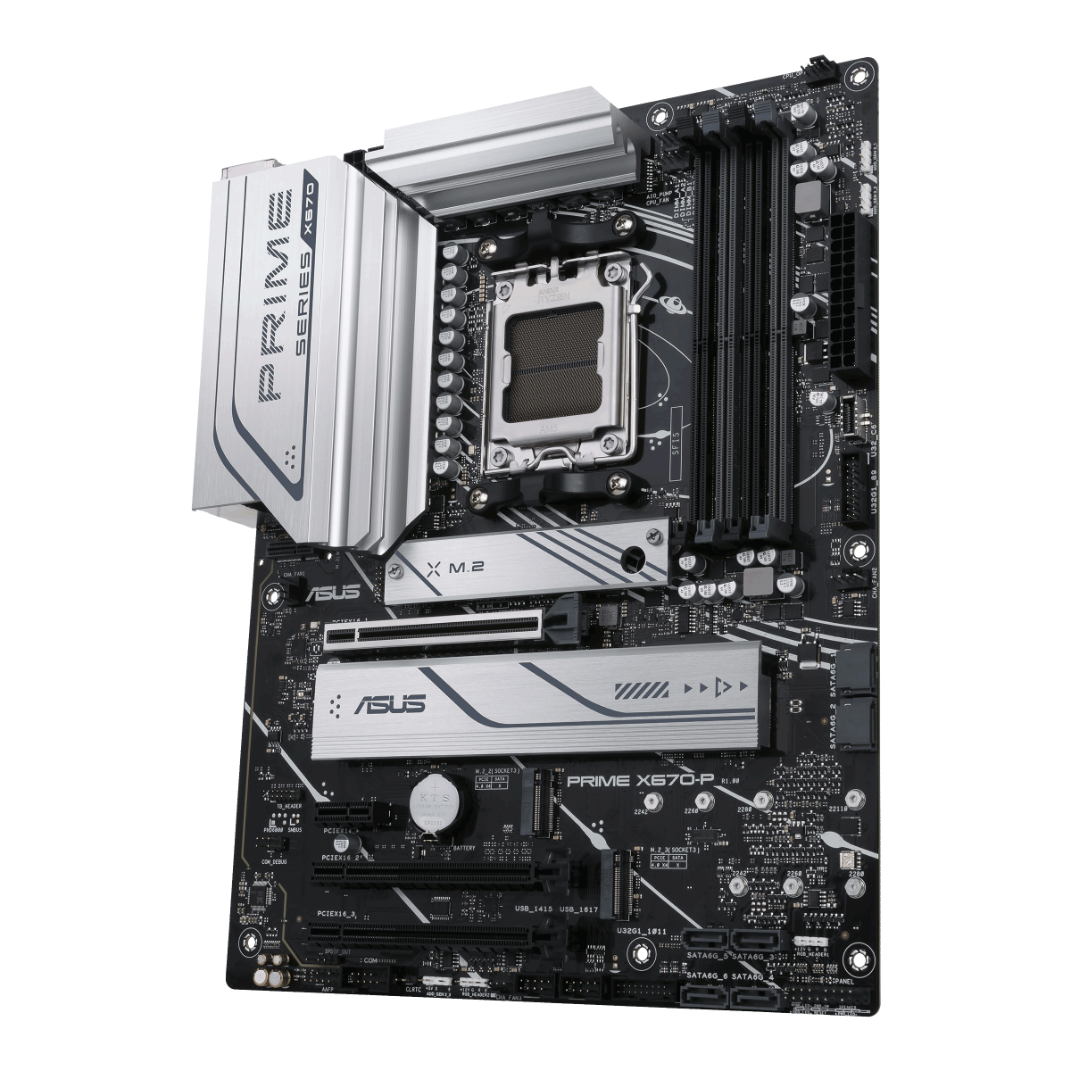 Материнская плата ASUS PRIME X670-P-CSM AM5 ATX 4xDDR5 3xPCIEx16 PCIEx1 3xM.2 USB-C DP HDMI 2.5GLAN (90MB1BU0-M0EAYC)