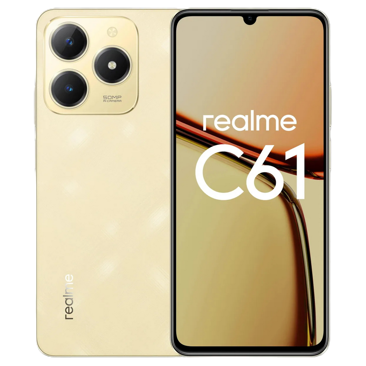 Смартфон Realme C61 RMX3930 6+128Gb золотистый