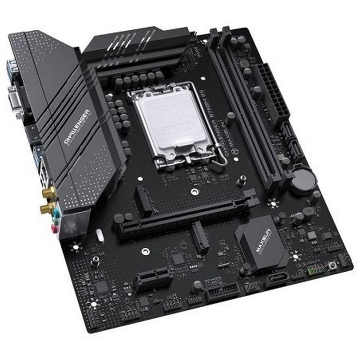 Материнская плата Maxsun MS-Challenger B760M D5 WIFI B760, LGA1700, 2*DDR5, 1*PCIEx16, 1*PCIEx1, 2*M.2, 6*USB3.2Gen1, 4*USB2.0, 3*SATA3.0, 1G, VGA, HDMI, M-ATX, RTL