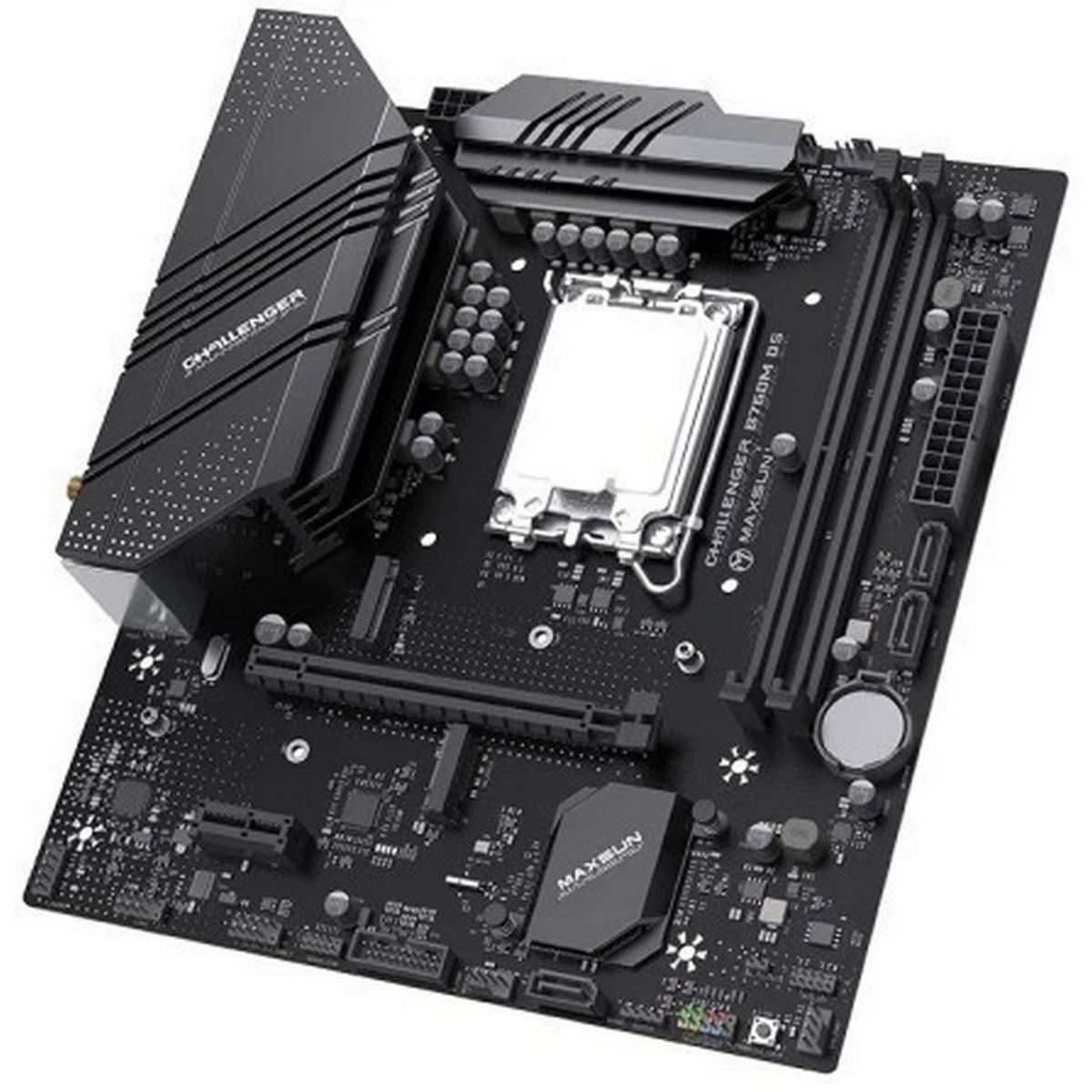 Материнская плата Maxsun MS-Challenger B760M D5 WIFI B760, LGA1700, 2*DDR5, 1*PCIEx16, 1*PCIEx1, 2*M.2, 6*USB3.2Gen1, 4*USB2.0, 3*SATA3.0, 1G, VGA, HDMI, M-ATX, RTL
